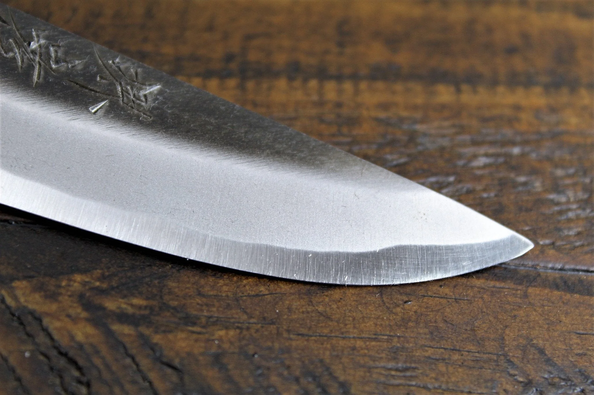 Sakai Takayuki Outdoor 80mm Knife Aoniko Blue Steel #2 with Leather Saya - Kotengu - Image 4