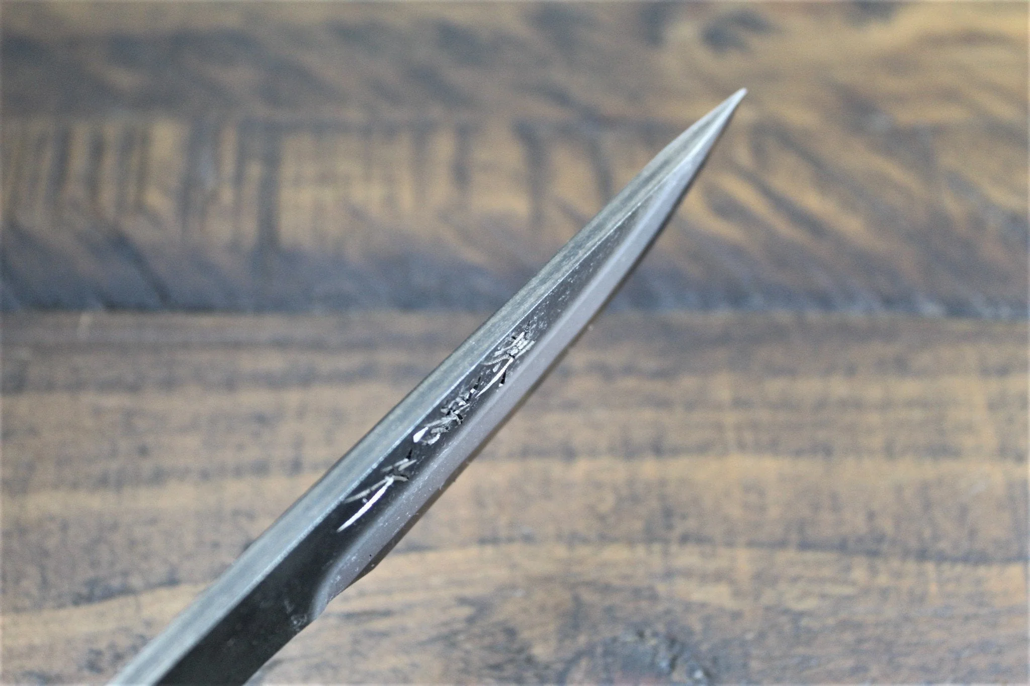 Sakai Takayuki Outdoor 80mm Knife Aoniko Blue Steel #2 with Leather Saya - Kotengu - Image 7