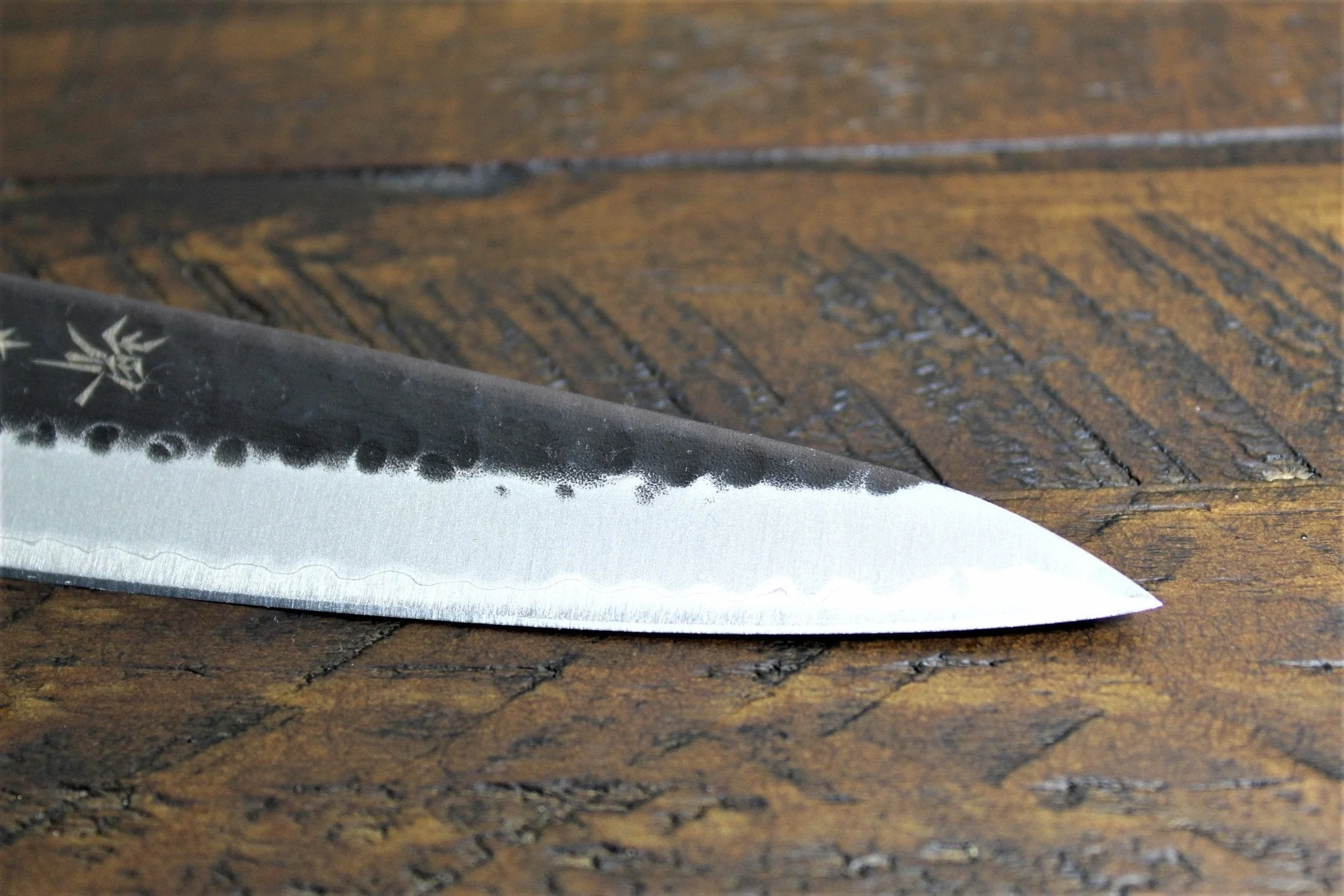 Sakai Takayuki Petty Knife 135mm (5.3") Aogami Super Kurouchi Hammered Finish - Image 4