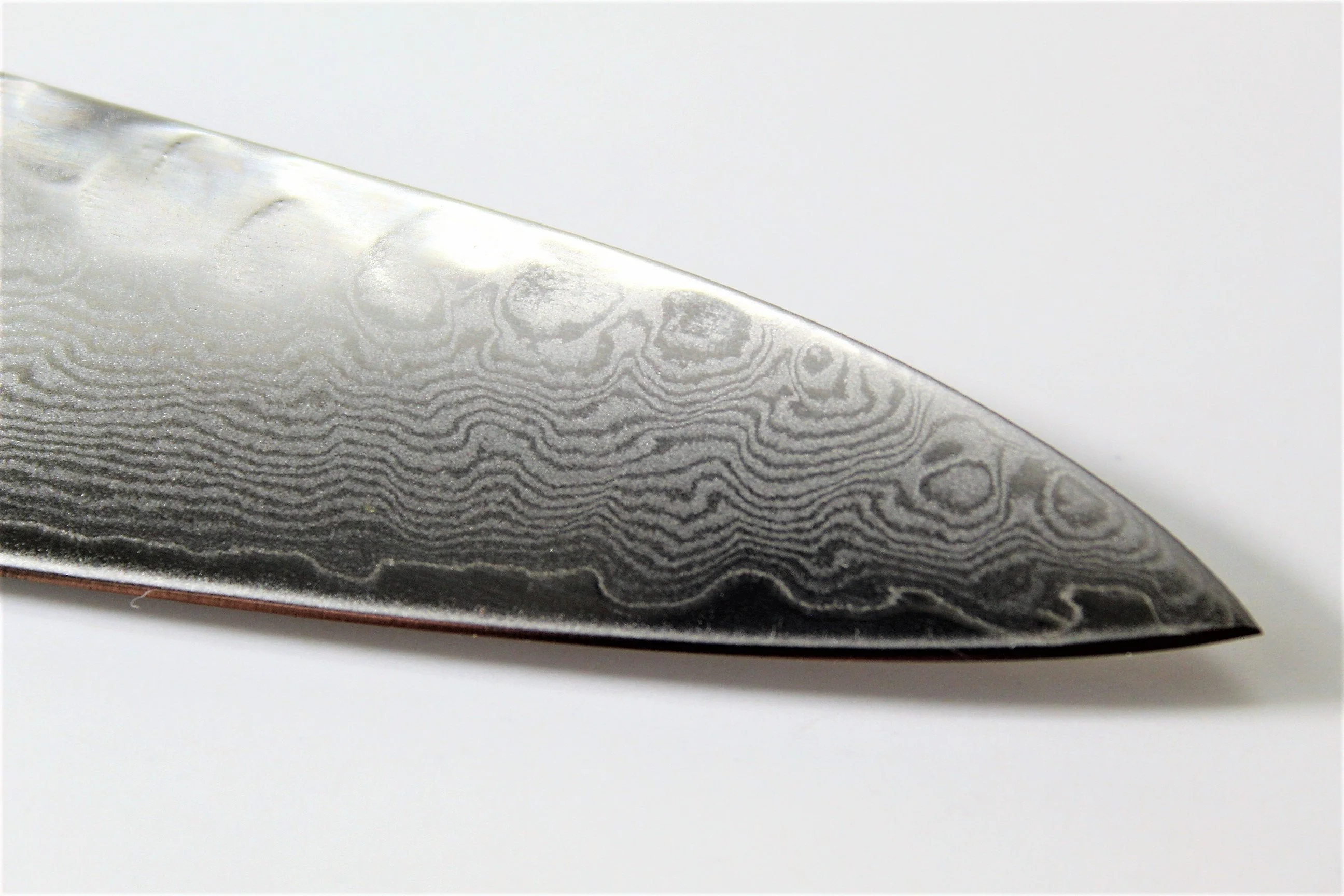 Petty Knife 150mm (5.9") Damascus 33 Layer - Japanese Black Persimmon Handle Hasu-Seizo Exclusive Special Edition - Image 5