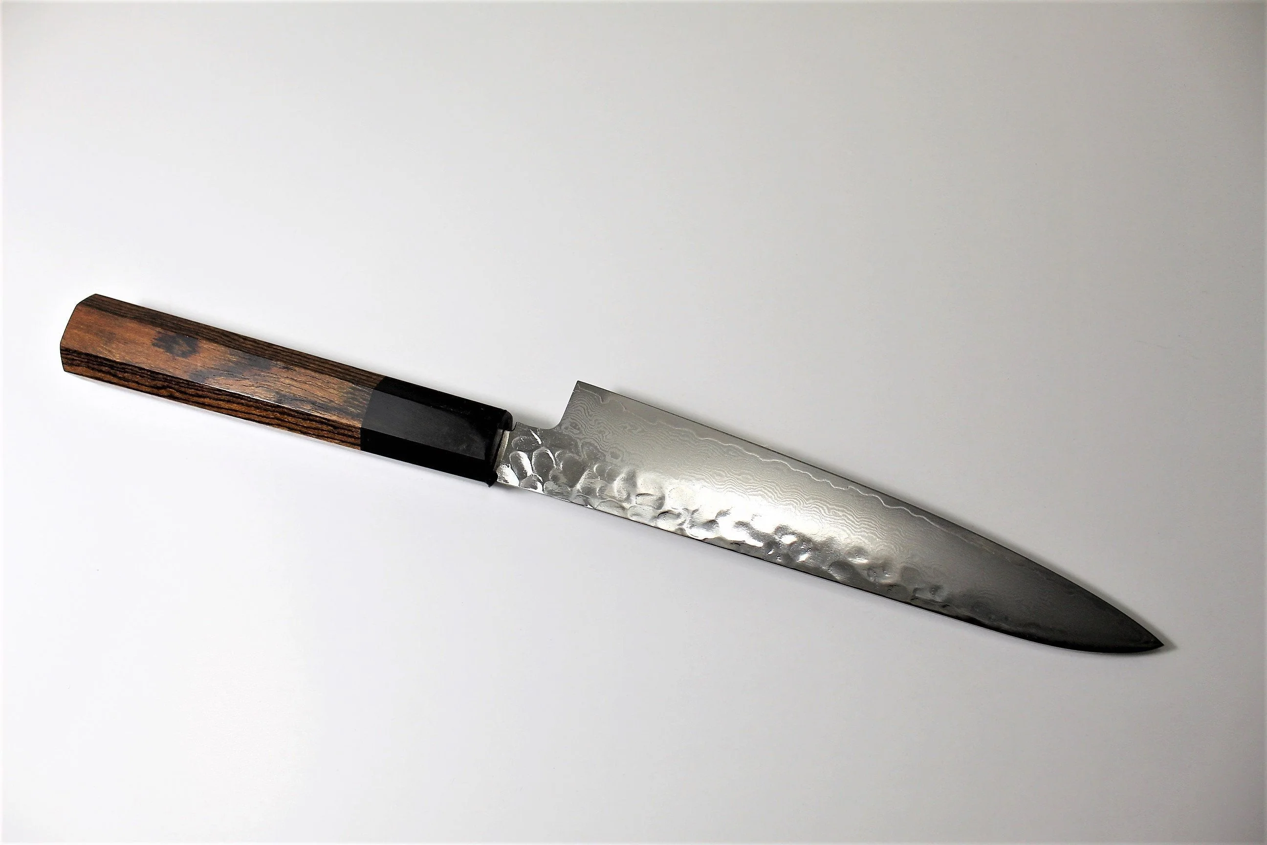 Petty Knife 150mm (5.9") Damascus 33 Layer - Japanese Black Persimmon Handle Hasu-Seizo Exclusive Special Edition - Image 6