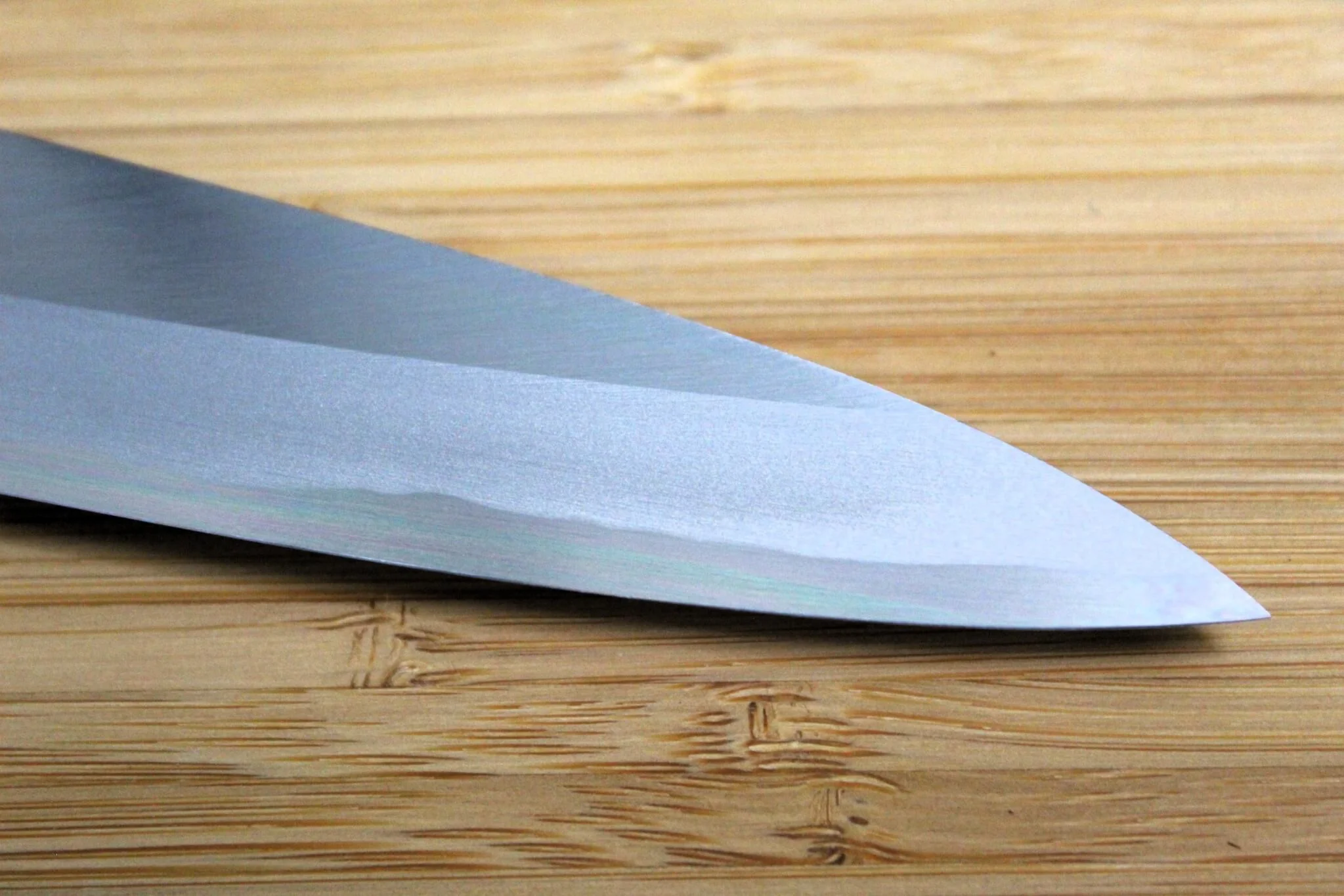 OUL Petty Aoniko / Blue Steel #2 150mm / 5.9" Oak Handle - Image 4