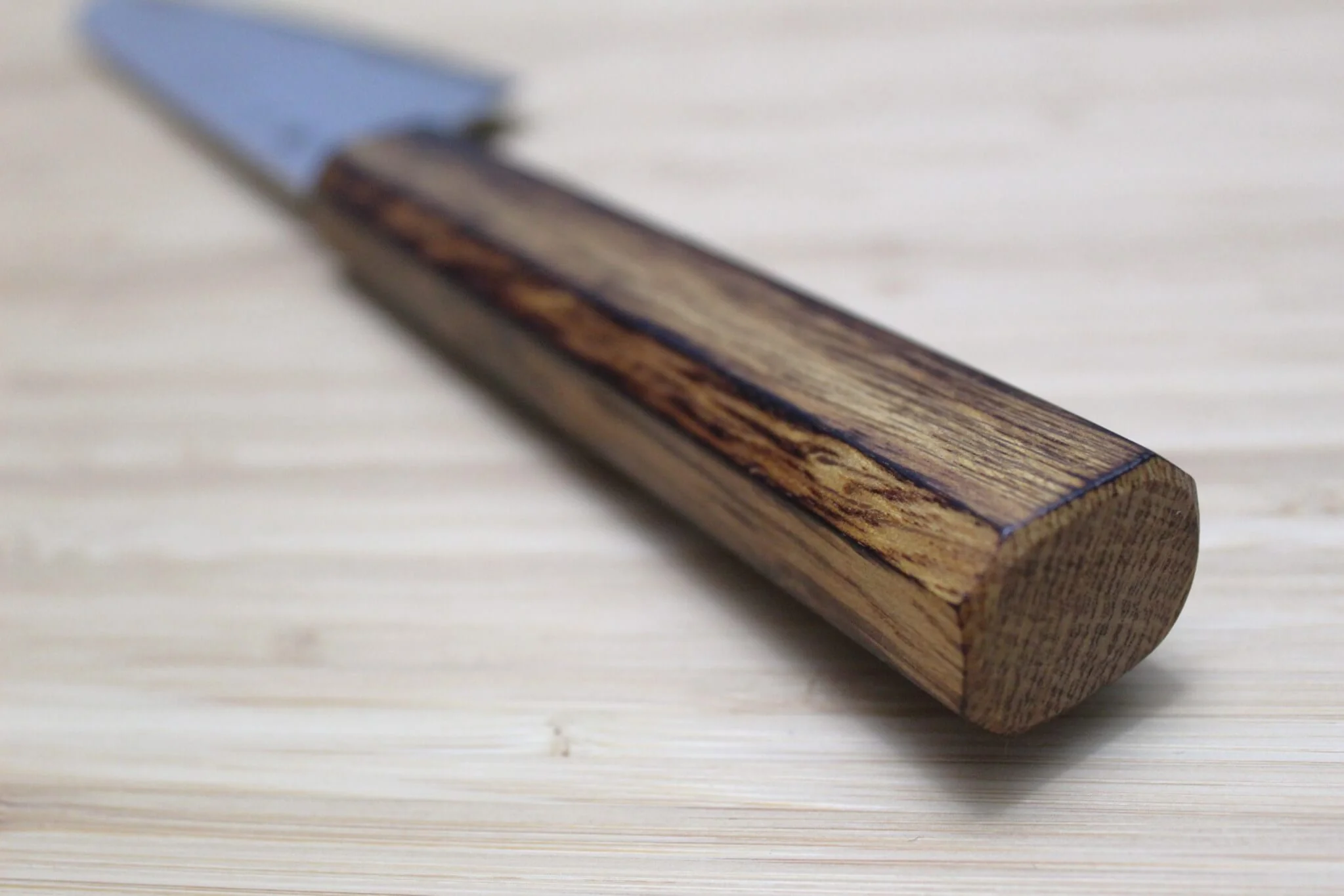 Sakai Takayuki Baikoku Shironiko / White Steel #2 Petty Knife 140mm / 5.5" Burnt Oak Handle - Image 11