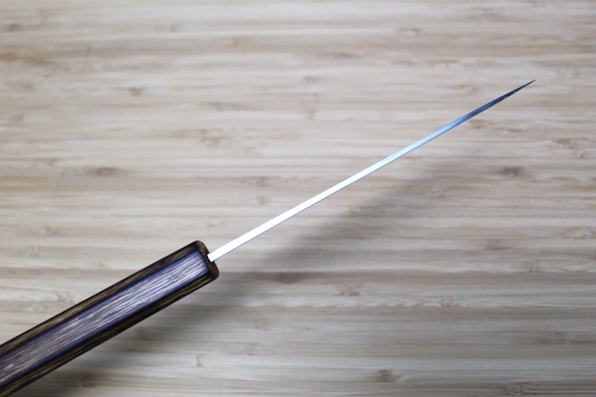 Sakai Takayuki Baikoku Shironiko / White Steel #2 Petty Knife 140mm / 5.5" Burnt Oak Handle - Image 9