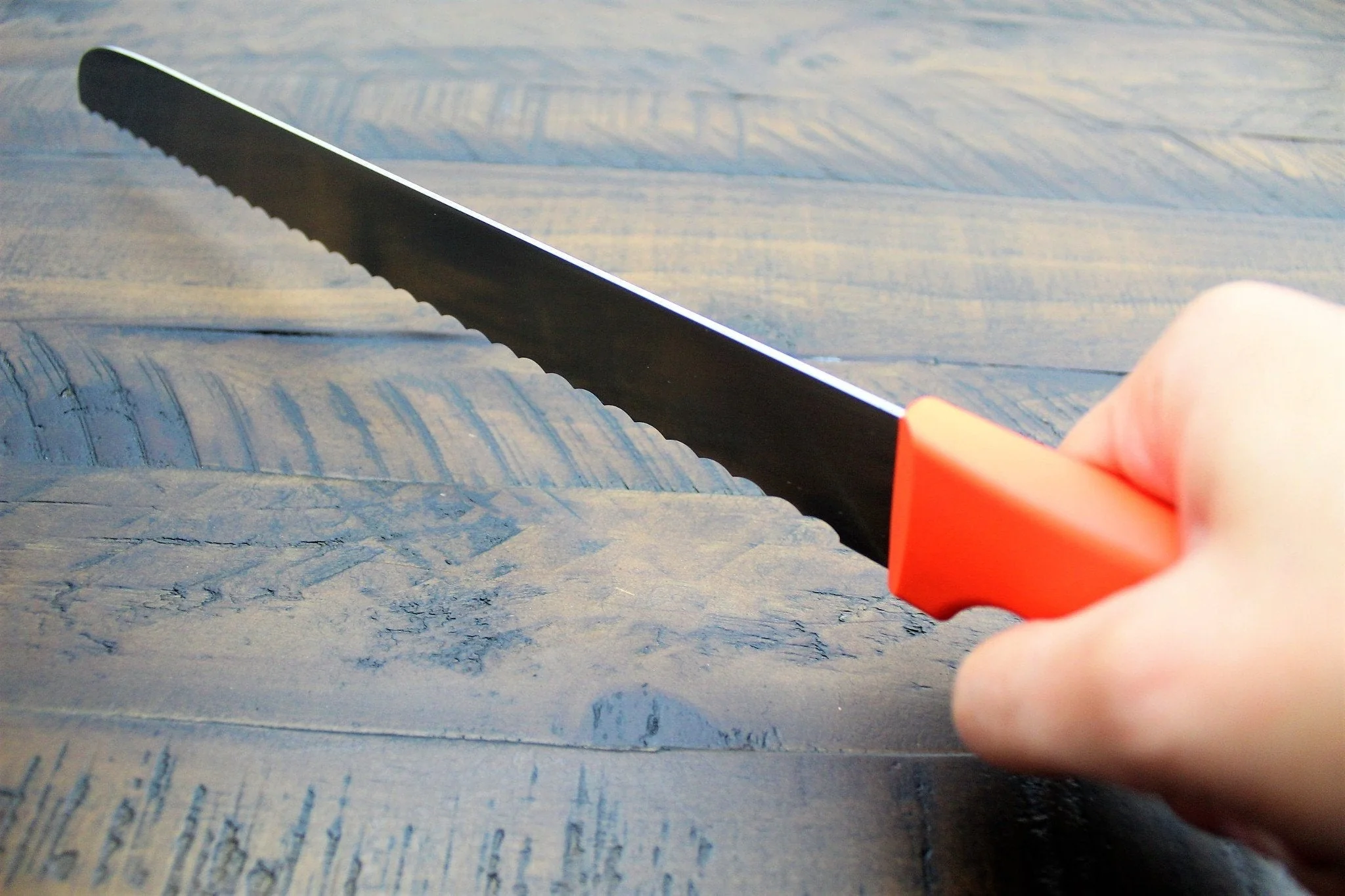 Sakai Takayuki Japanese Bread Knife 250mm (9.8") Orange - Image 9