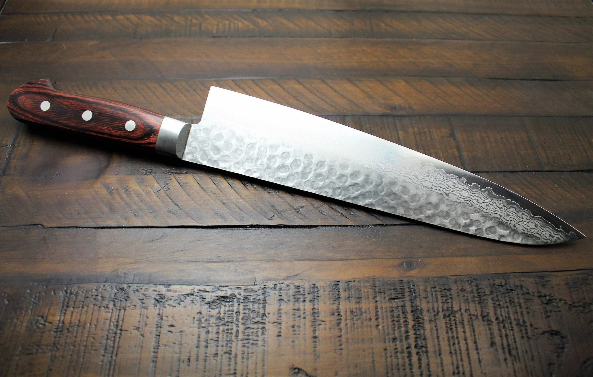 Sakai Takayuki 17-Layer Hammered Damascus 180mm (7.1") Gyuto (VG10 Steel) - Image 5