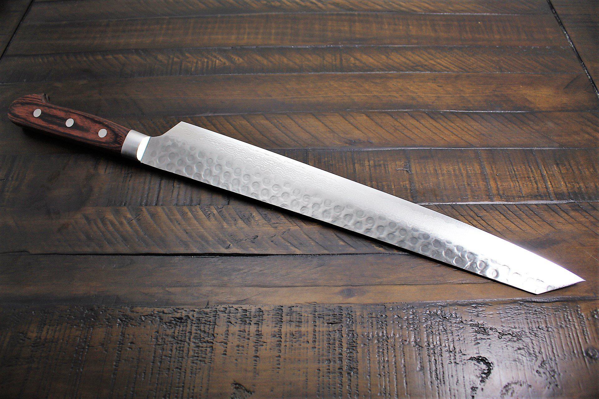 Sakai Takayuki Kiritsuke Yanagiba Slicer Knife 300 mm (11.8") Damascus 17 Layer - Image 5