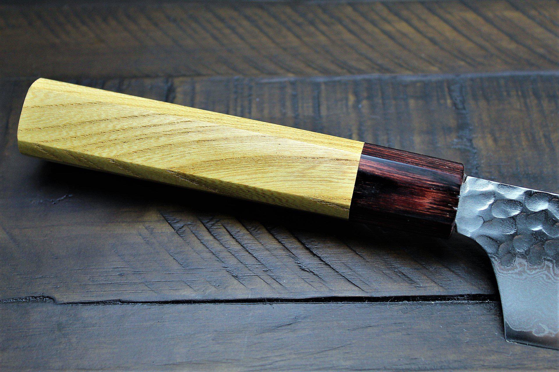 Sakai Takayuki Kengata Santoku Knife 160mm (6.3") Damascus 33 Layer Japanese Handle - Image 4