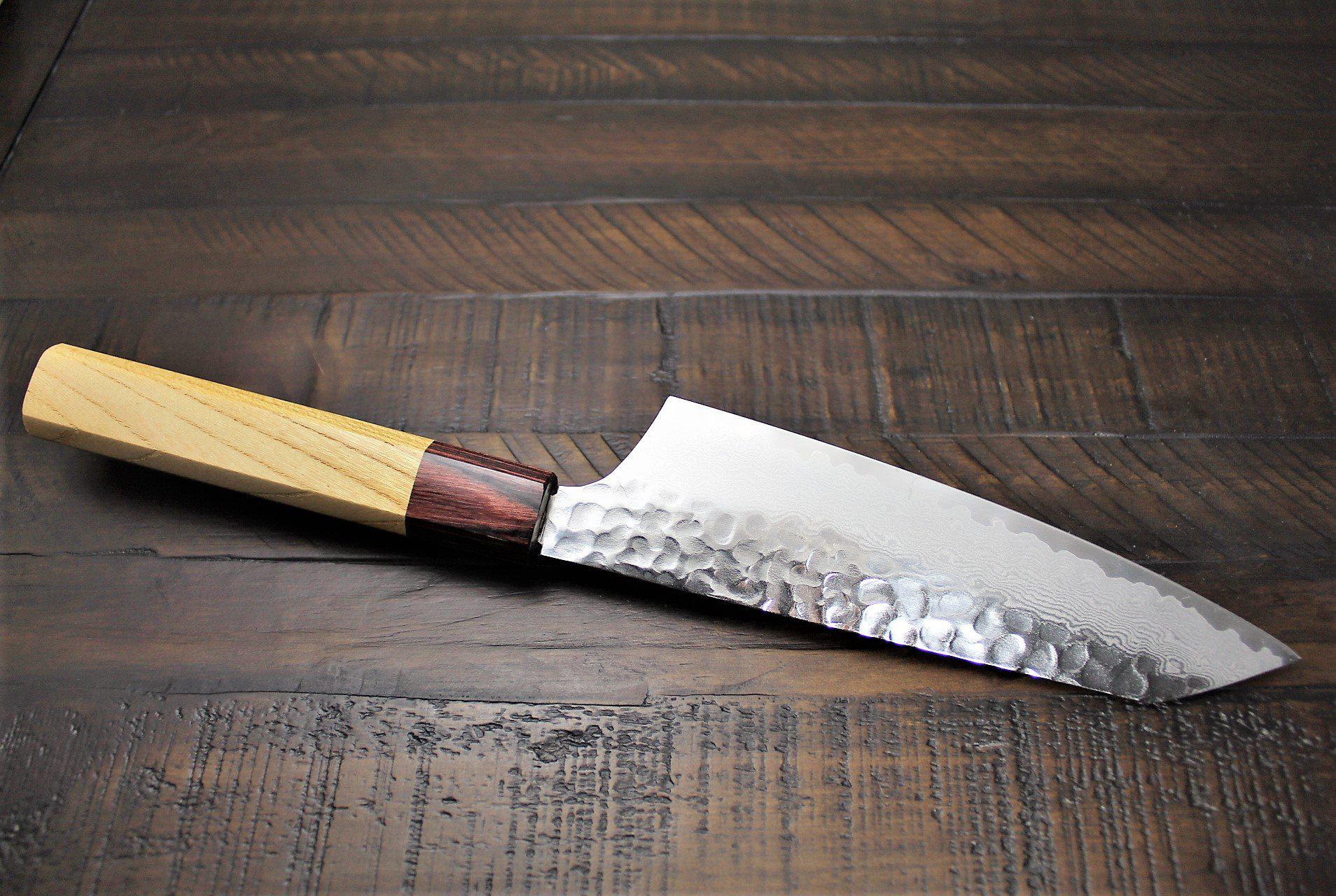 Sakai Takayuki Kengata Santoku Knife 160mm (6.3") Damascus 33 Layer Japanese Handle - Image 6