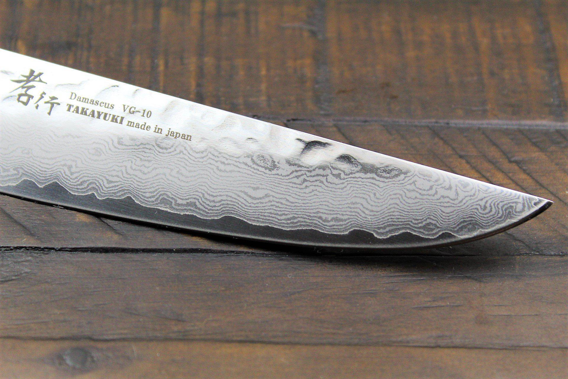 Sakai Takayuki Steak Knife 120mm (4.7") Damascus 33 Layer Japanese Handle - Image 4