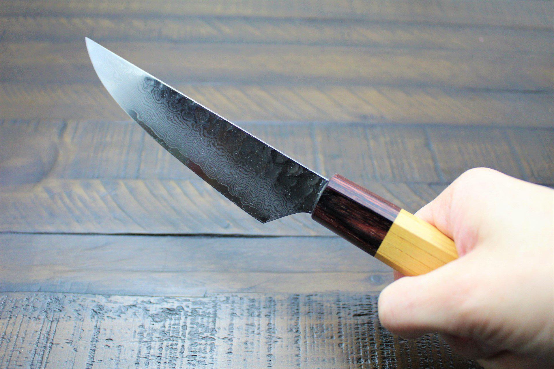 Sakai Takayuki Steak Knife 120mm (4.7") Damascus 33 Layer Japanese Handle - Image 9