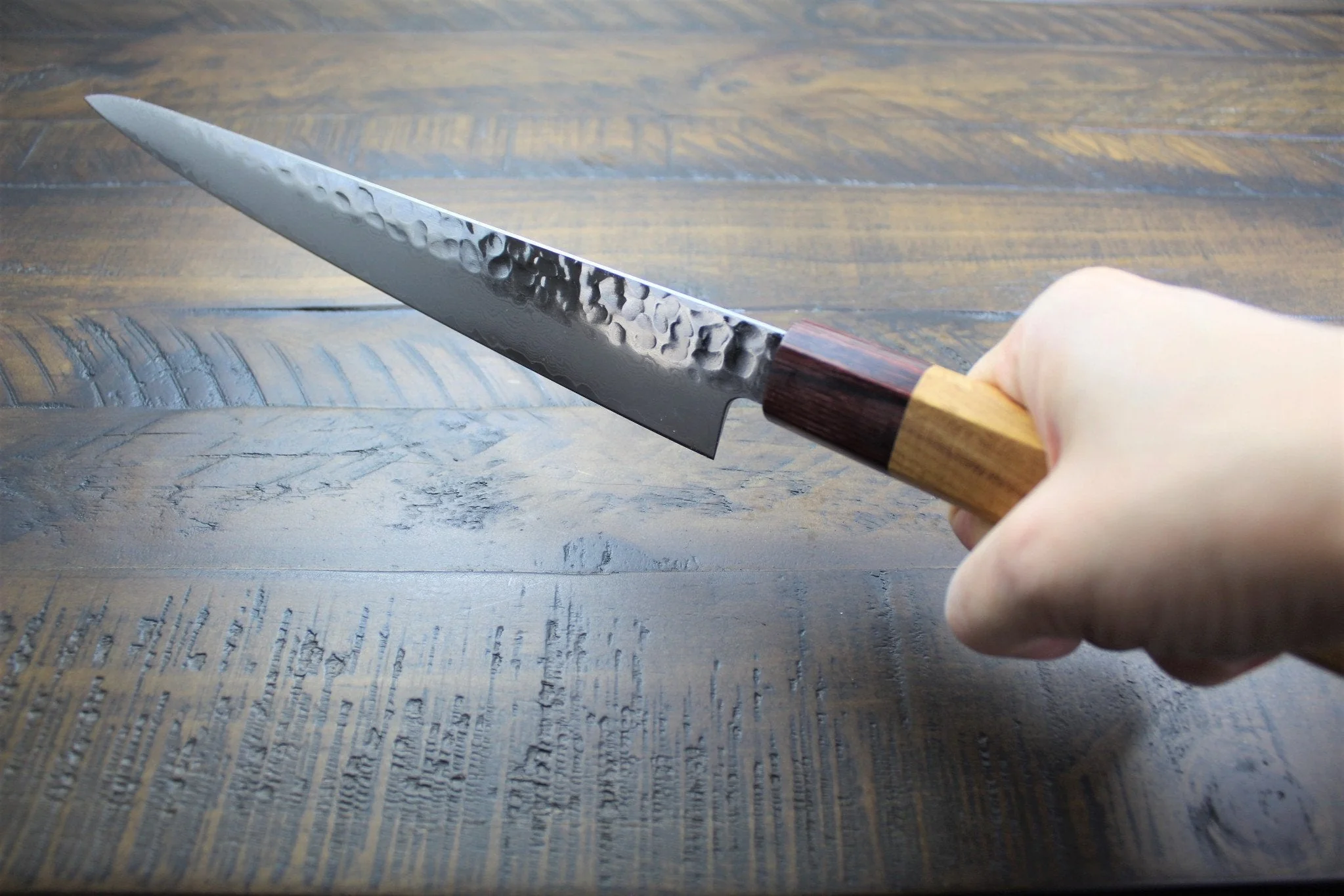 Sakai Tkayuki Sujihiki Slicer Knife 240 mm (9.4") Damascus 33 Layer Japanese Handle - Image 10