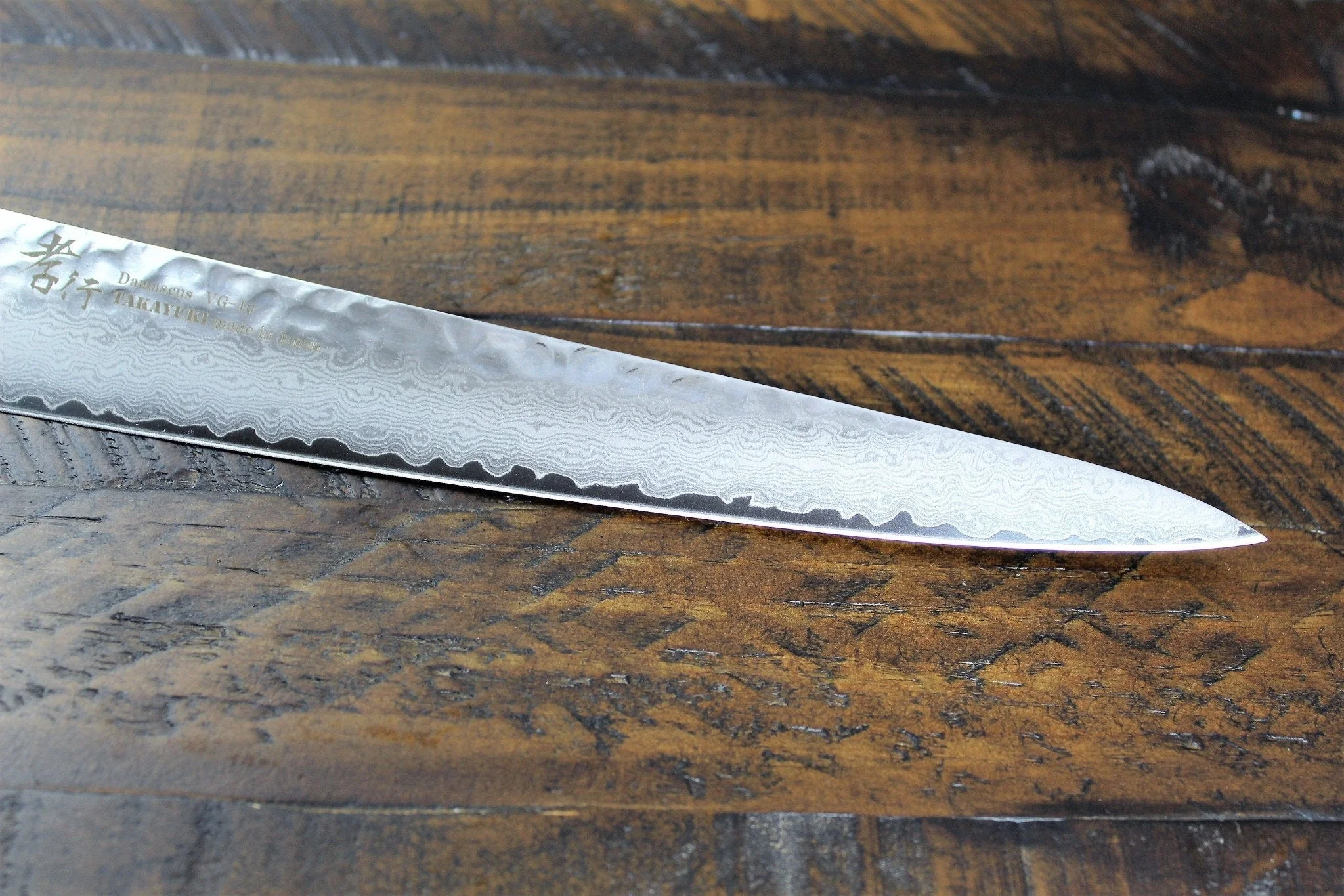 Sakai Tkayuki Sujihiki Slicer Knife 240 mm (9.4") Damascus 33 Layer Japanese Handle - Image 4