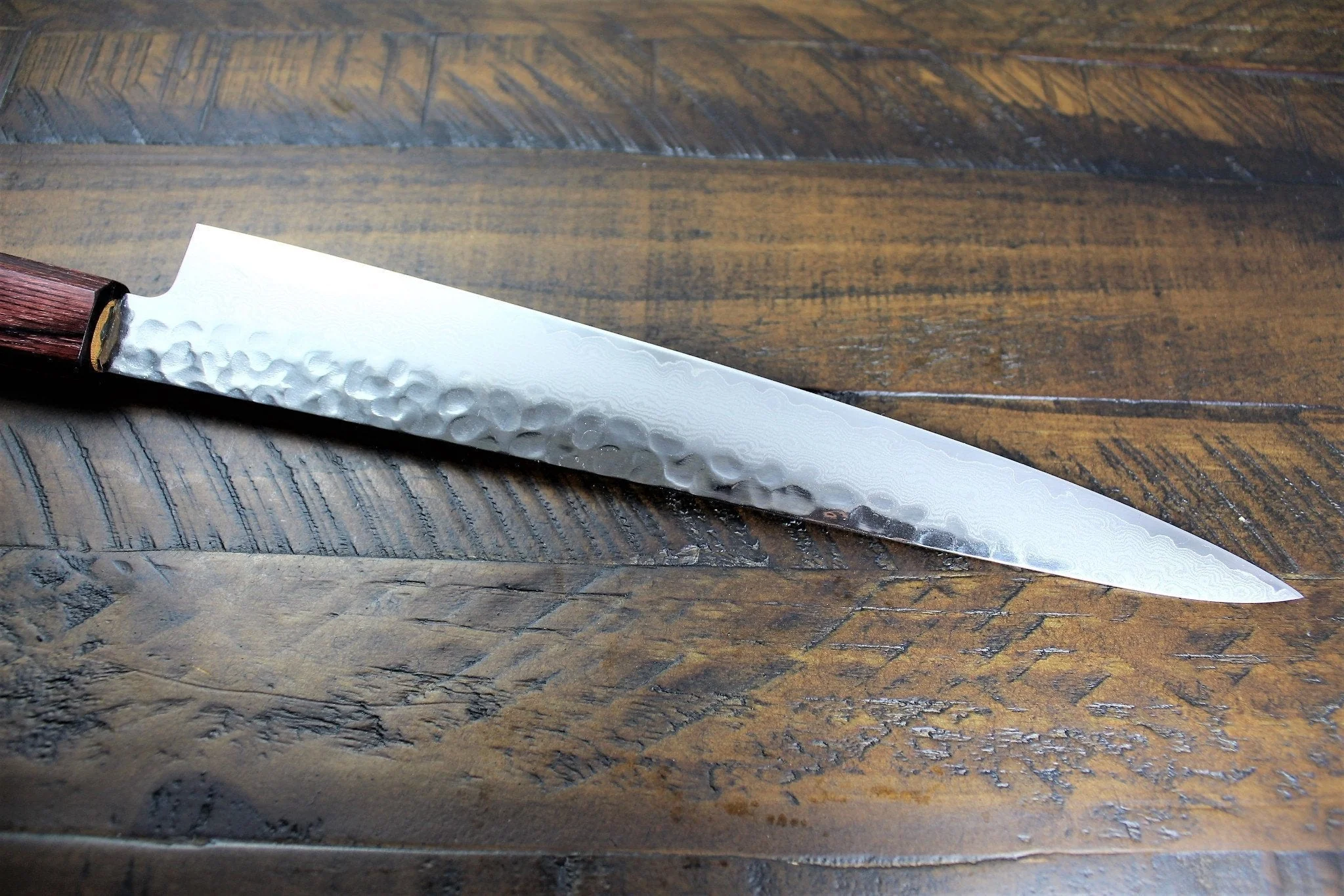 Sakai Tkayuki Sujihiki Slicer Knife 240 mm (9.4") Damascus 33 Layer Japanese Handle - Image 6
