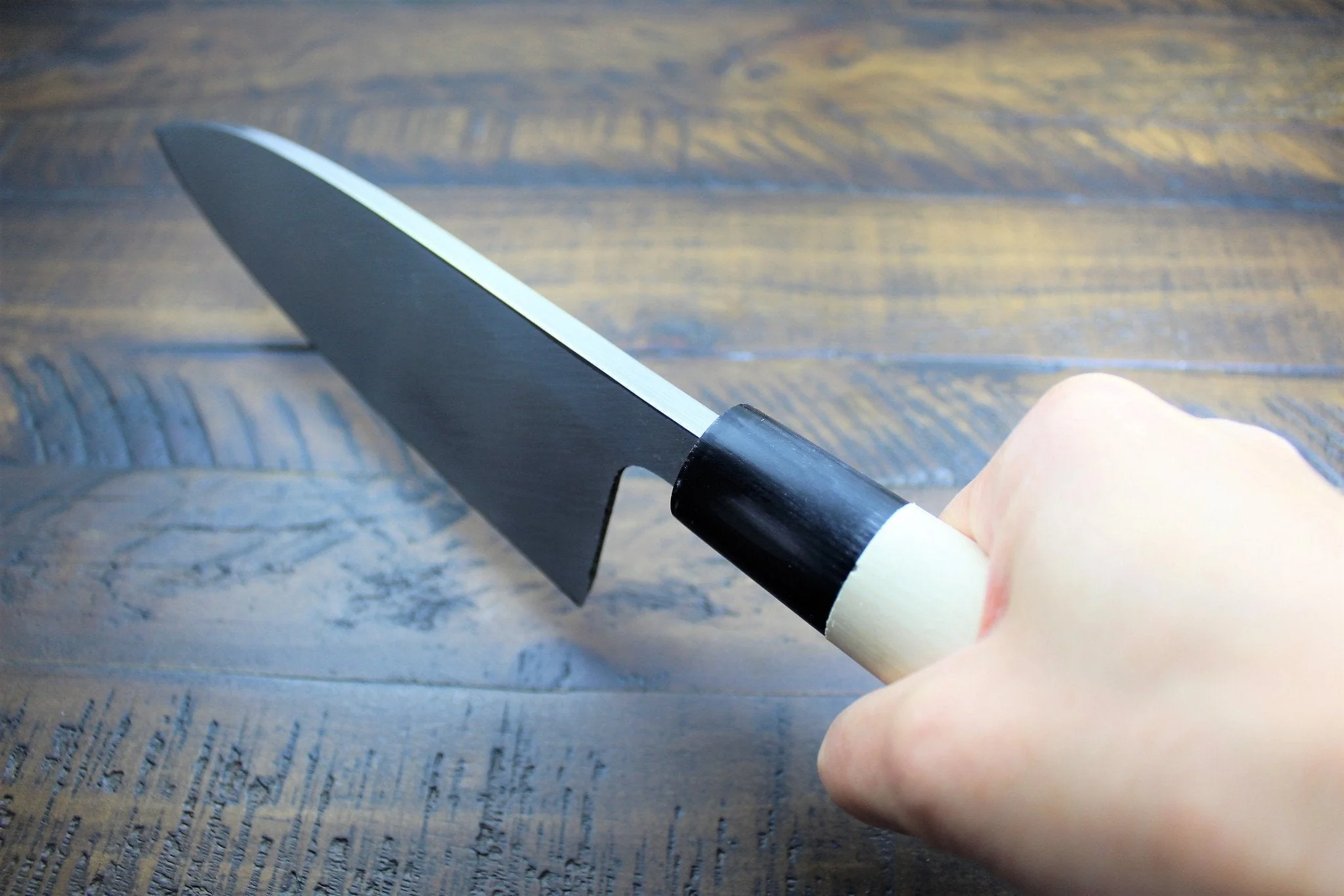 Sakai Takayuki Deba Knife with Buffalo Horn Handle White Steel 135mm (5.3") - 210mm (8.2") - Image 7