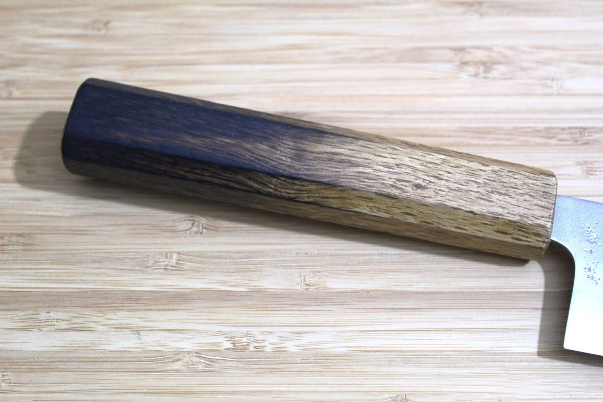 Sakai Takayuki Ginsan Nashiji 240mm Kengata Gyuto - Burnt Oak Handle - Image 2