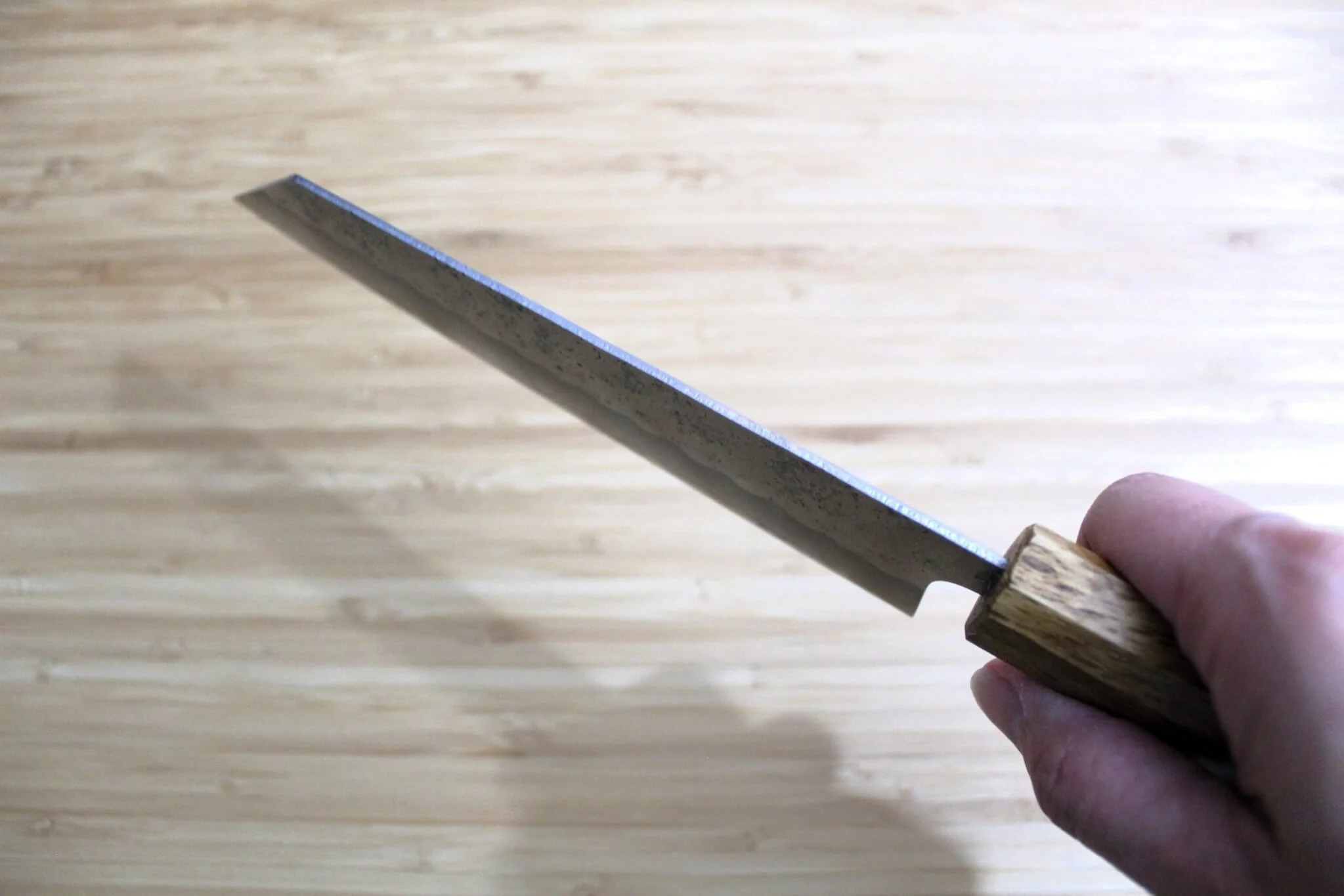 Sakai Takayuki Ginsan Nashiji Kengata Santoku Knife 170mm / 6.7" - Image 11