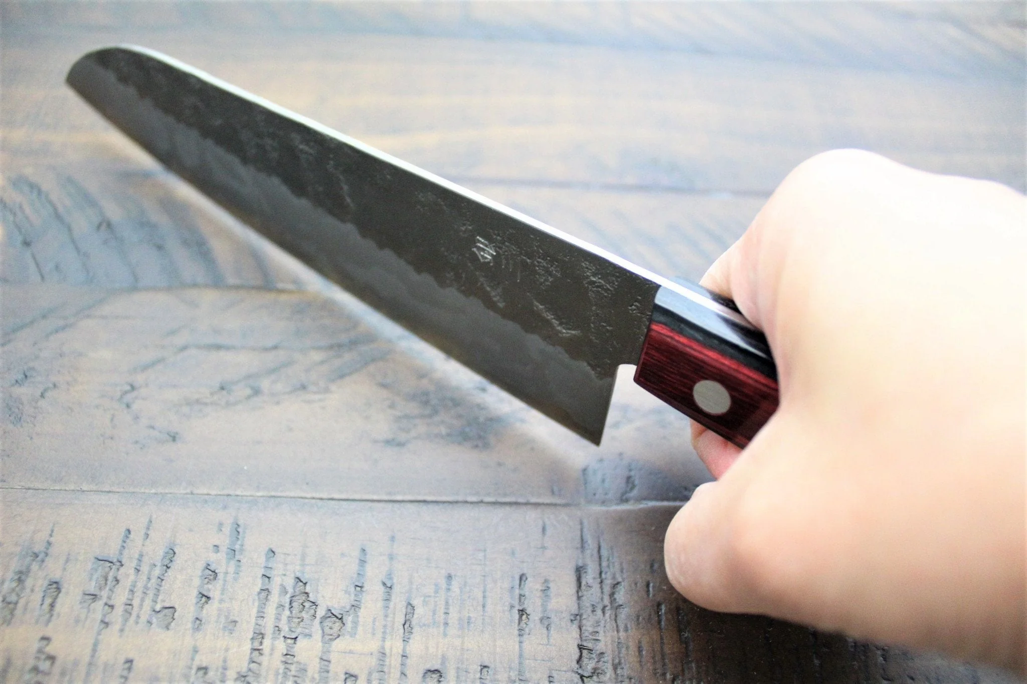 Sakai Takayuki Ginsan Nashiji Santoku Knife 180mm (7.1") - Image 4