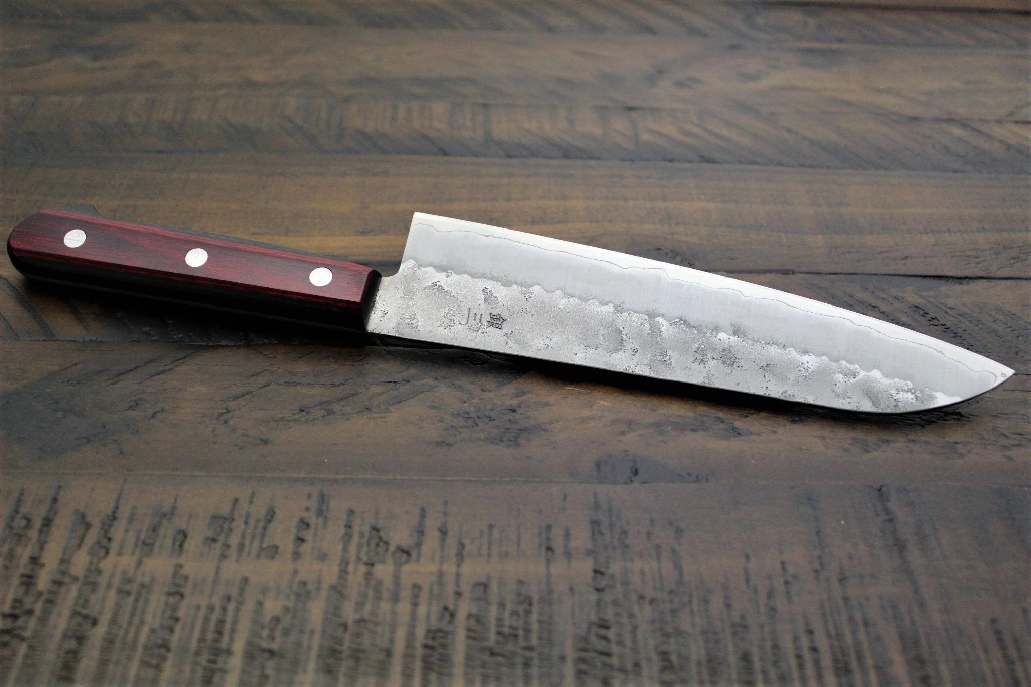 Sakai Takayuki Ginsan Nashiji Santoku Knife 180mm (7.1") - Image 7