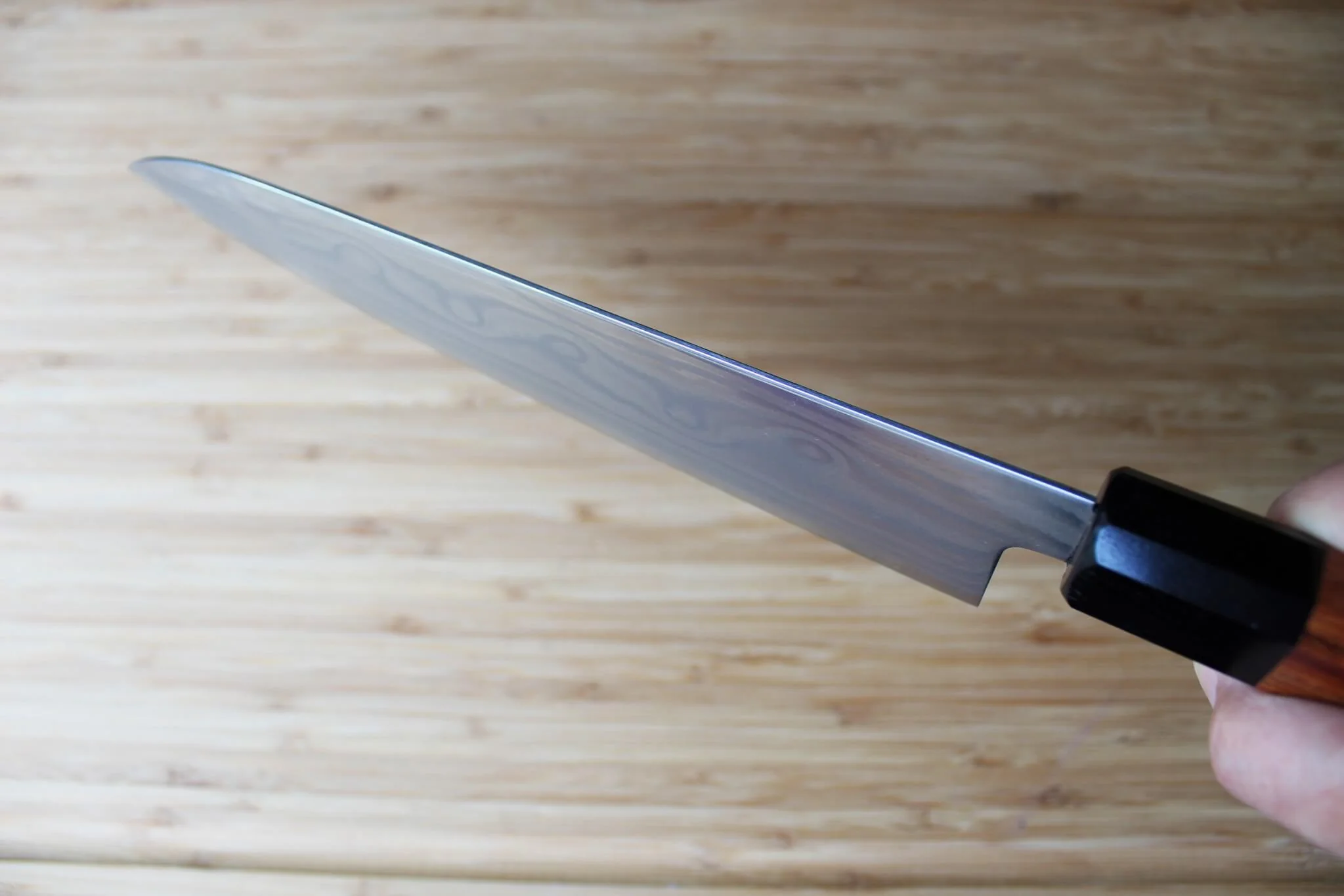 Sakai Takayuki Grand Chef "Hamon" Damascus 210mm Gyuto - Böhler 685 Steel - Image 11