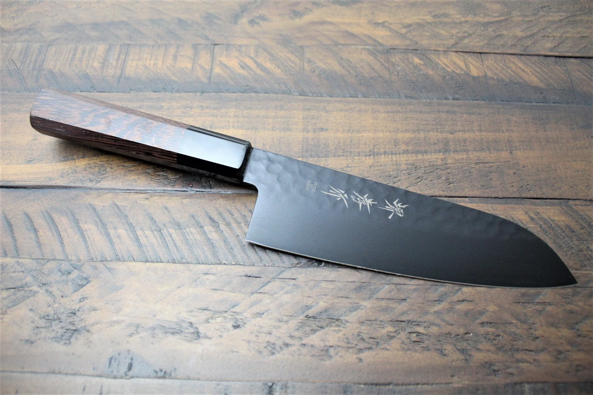Sakai Takayuki Kurokage VG-10 with Non Stick Coating Santoku Knife 170mm (6.7") with Wenge Handle
