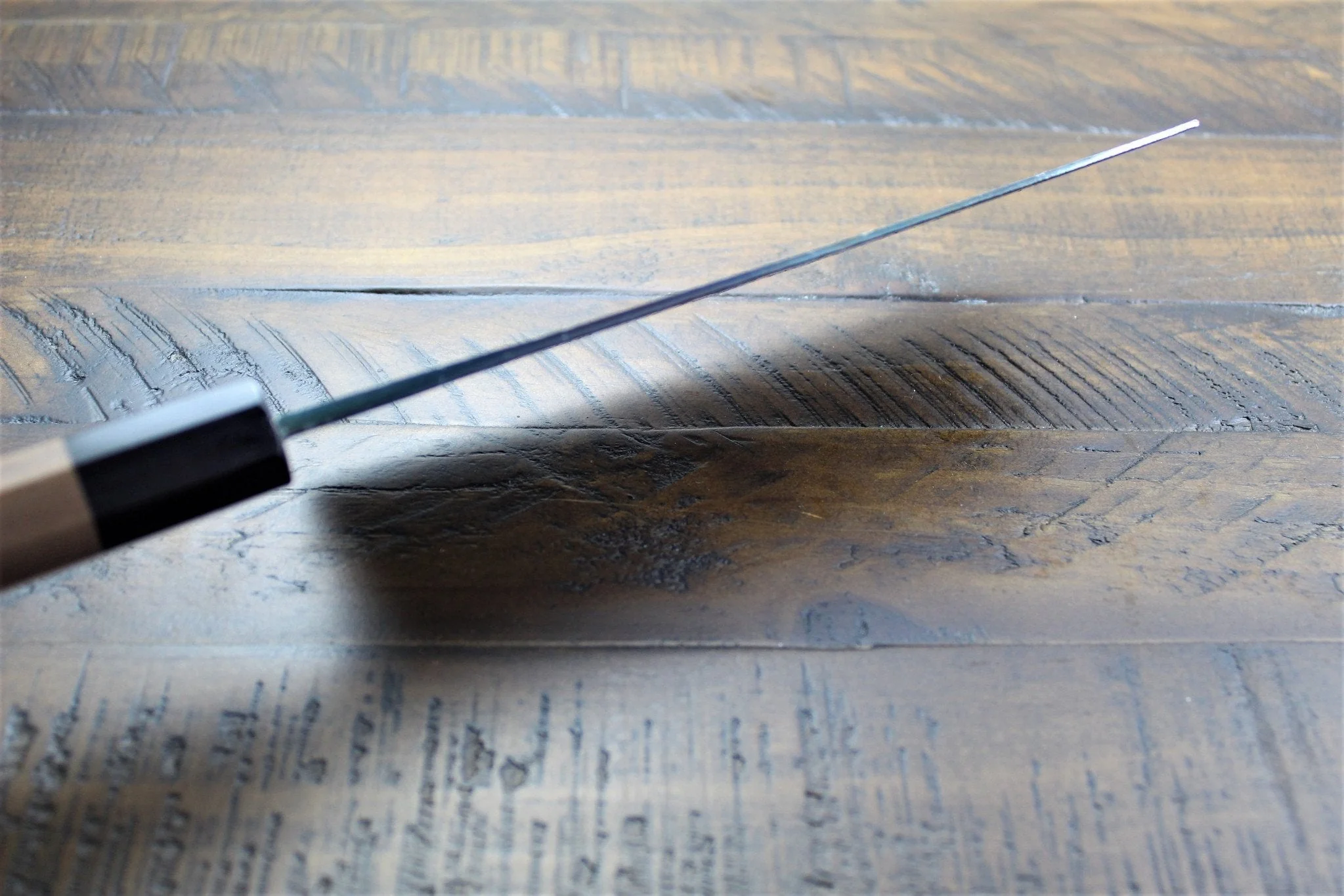 Sakai Takayuki Nakiri Knife 170mm (6.7") Kurouchi Aoniko  / Blue Steel #2 - Image 9