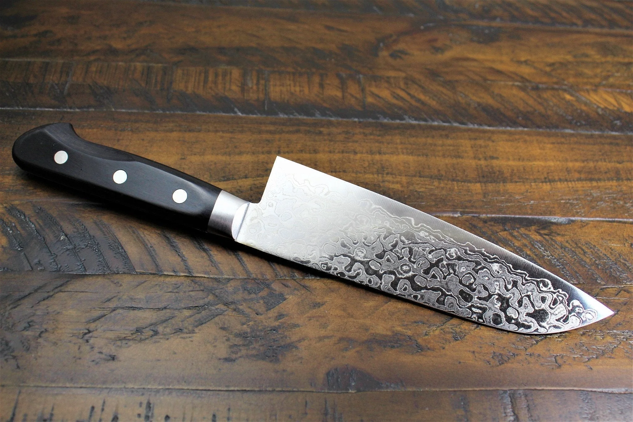 Sakai Takayuki Santoku Knife Mirror 170mm (6.7") Damascus 45 Layer - Image 6