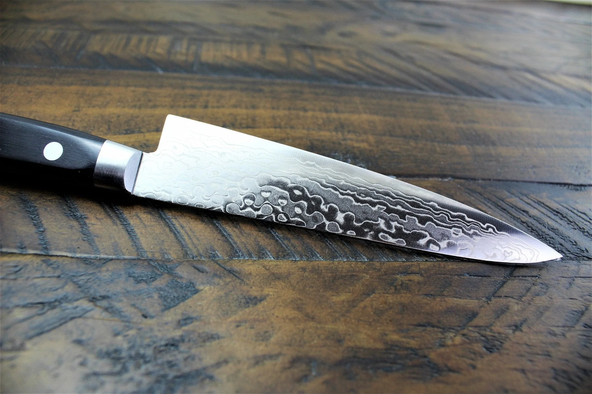 Sakai Takayuki Petty Knife 135mm (5.3") Mirror Damascus 45 Layer - Image 5