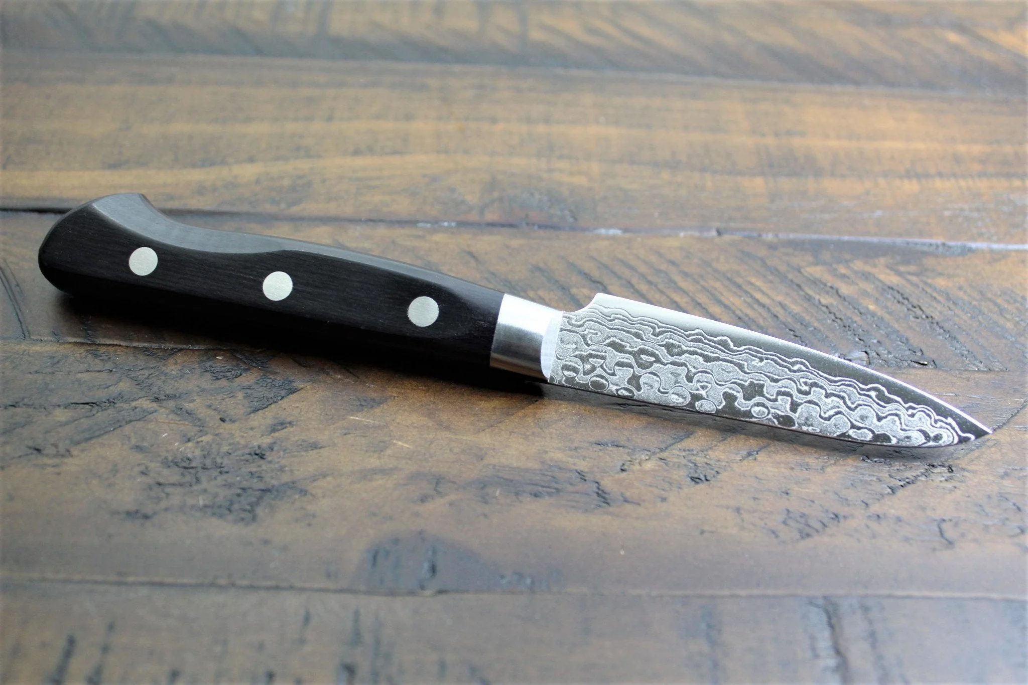 Sakai Takayuki Petty / Paring Knife 80mm (3.2") Mirror Damascus 45 Layer - Image 6