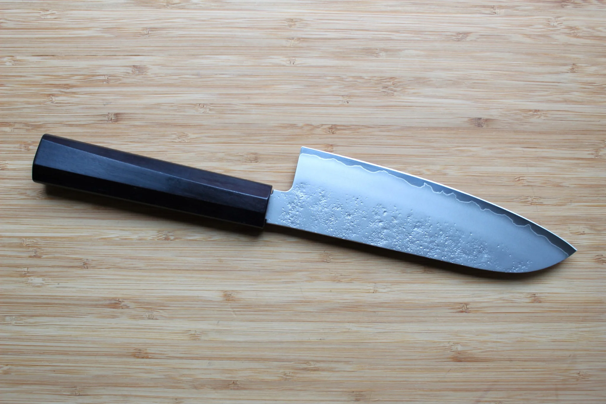 Sakai Takayuki Nashiji Santoku with Ebony Handle 170mm (6.7") - Image 5