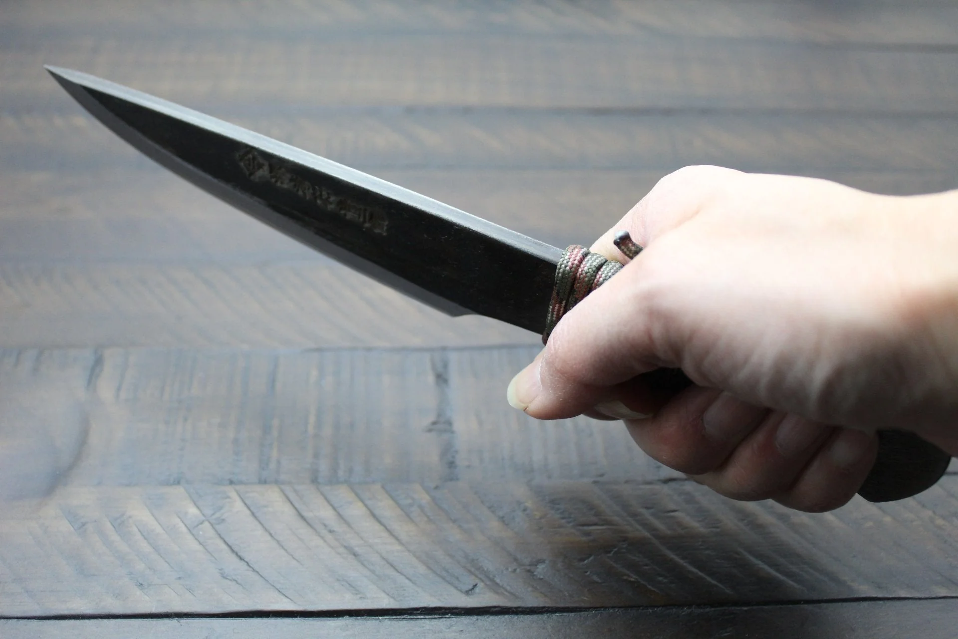 Sakai Takayuki Outdoor Knife Aoniko Blue Steel #2 with Saya - Homura - Image 9