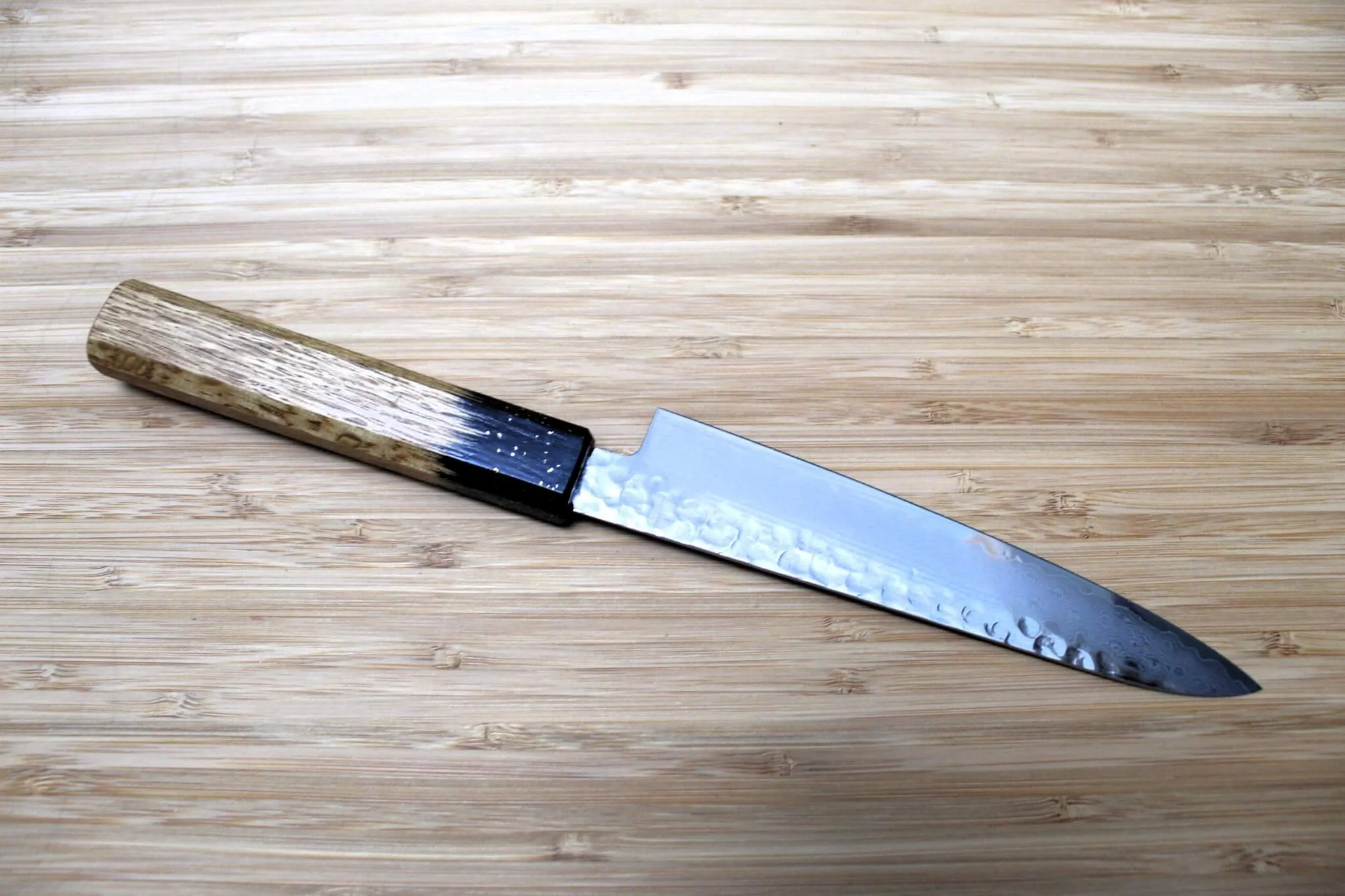 Sakai Takayuki Petty Knife 150mm (5.9") Damascus 33 Layer with Black Lacquered Oak Handle - Image 5
