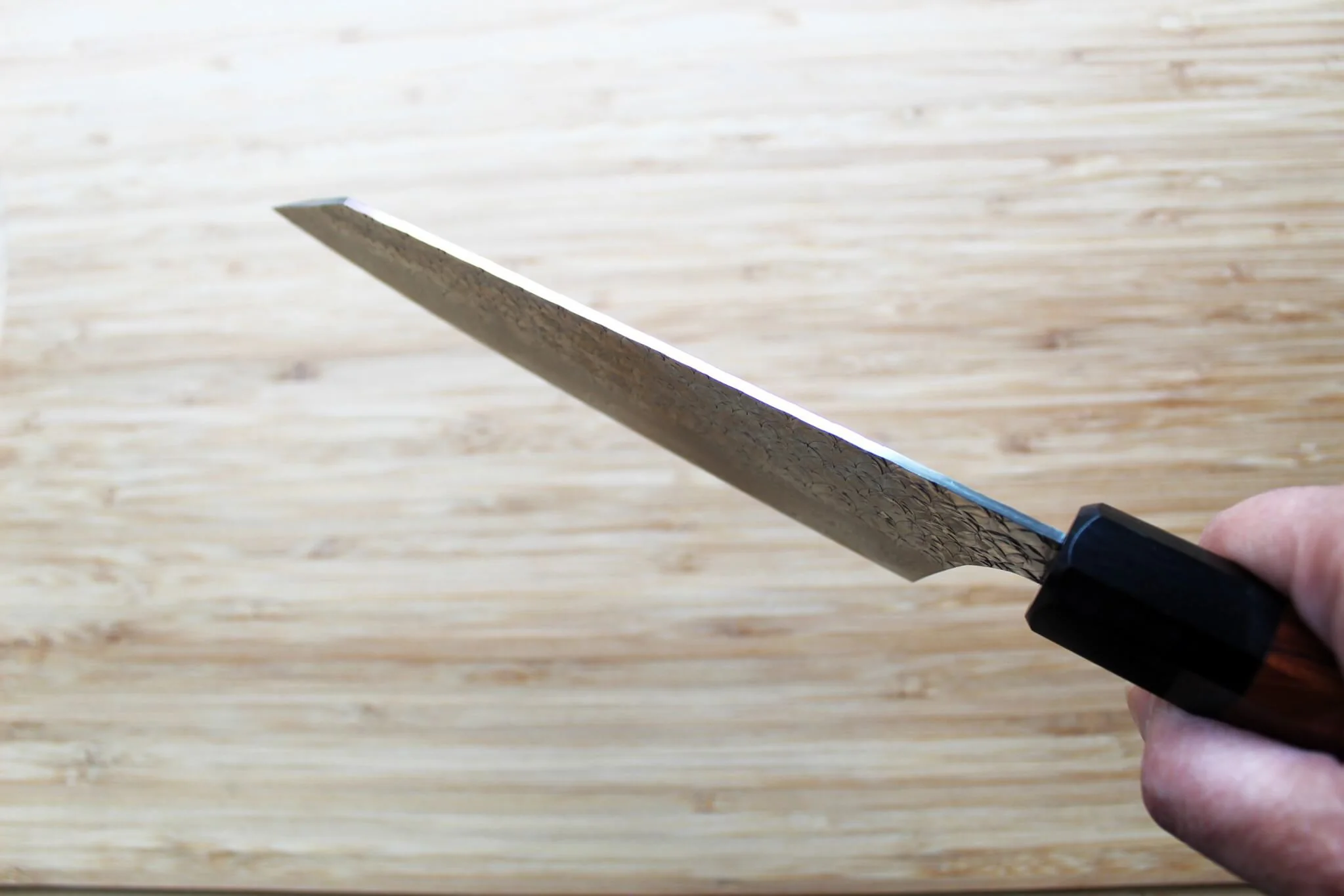 Sakai Takayuki SG2 Kengata Santoku with Rosewood Handle 160mm (6.3") - Image 10