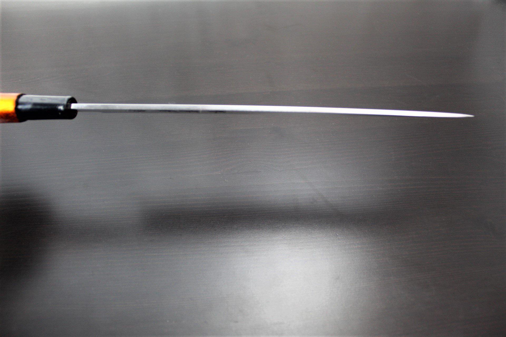 Sakai Takayuki Shobu Knife 240mm (9.4") with Saya - Shikisai Hikari - Molybdenum Stainless Steel - Image 8