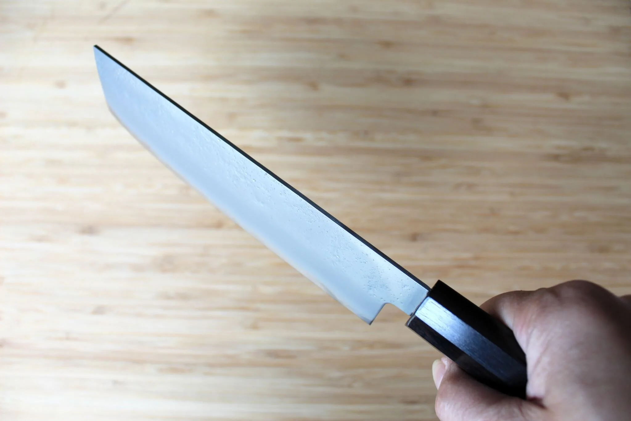 Sakai Takayuki VG10 Nashiji Nakiri with Ebony Handle 160mm (6.3") - Image 11