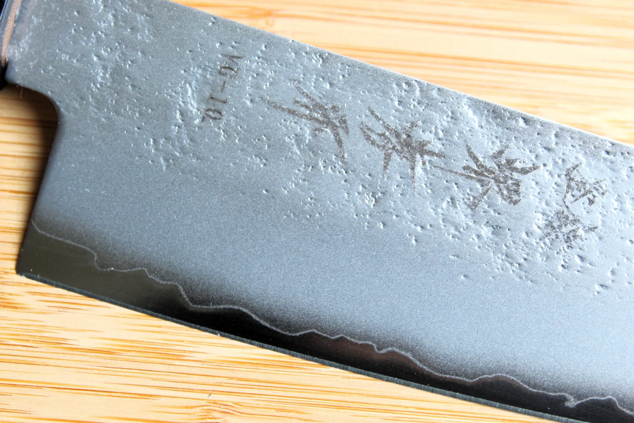 Sakai Takayuki VG10 Nashiji 210mm Gyuto - Premium Ebony Handle - Image 3
