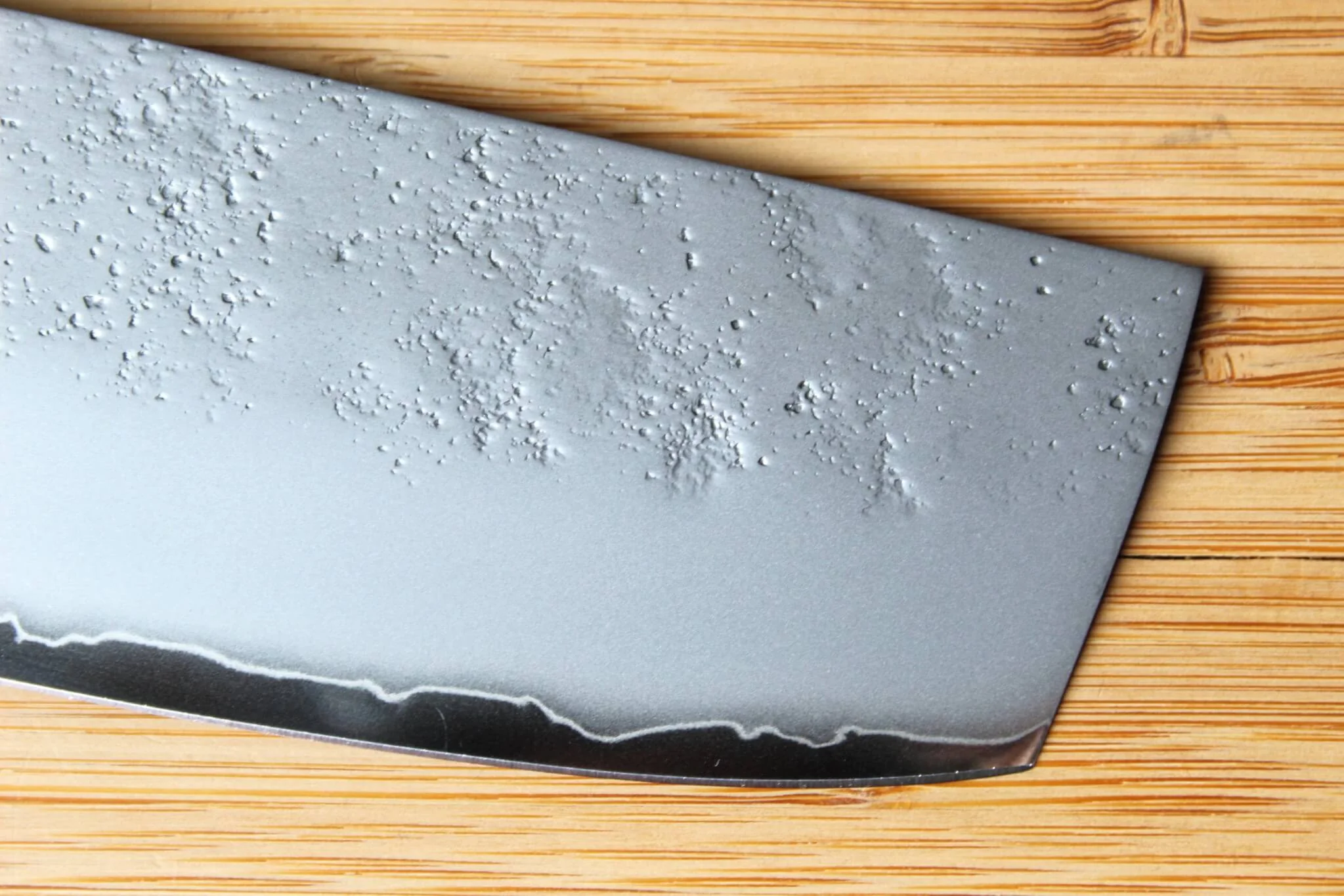 Sakai Takayuki VG10 Nashiji Nakiri with Ebony Handle 160mm (6.3") - Image 4