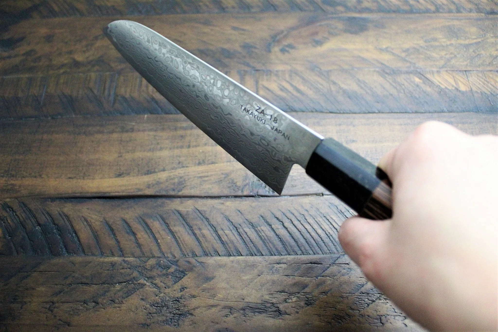Sakai Takayuki Santoku Knife 180mm (7.1") Damascus 69 Layer - Ginga - Image 10
