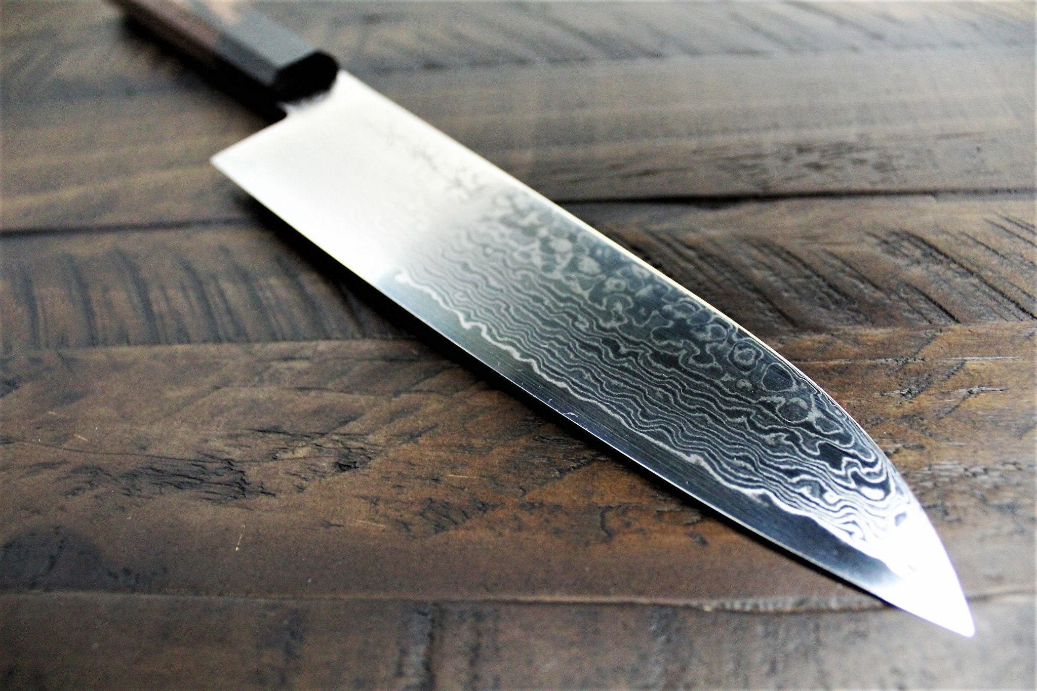 Sakai Takayuki Santoku Knife 180mm (7.1") Damascus 69 Layer - Ginga - Image 9