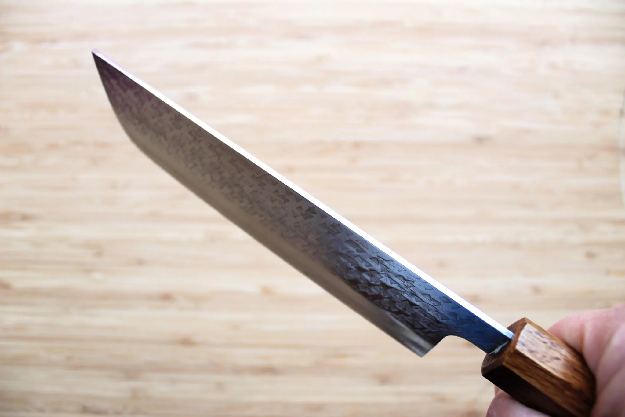 Sawakazuma Fubuki SRS13 Nakiri Knife 165 mm / 6.5" Oak Handle - Image 8