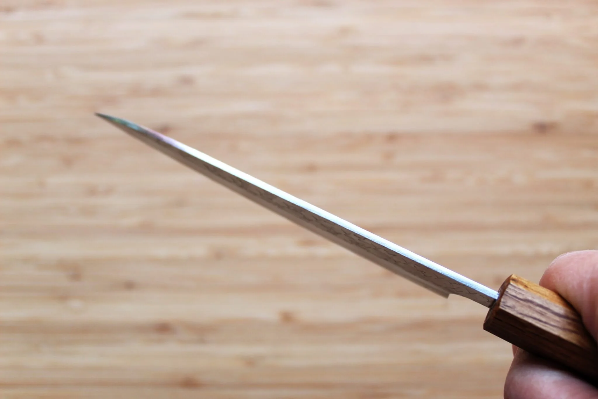 Sawakazuma Fubuki SRS13 Petty Knife 120 mm / 4.7" Oak Handle - Image 8