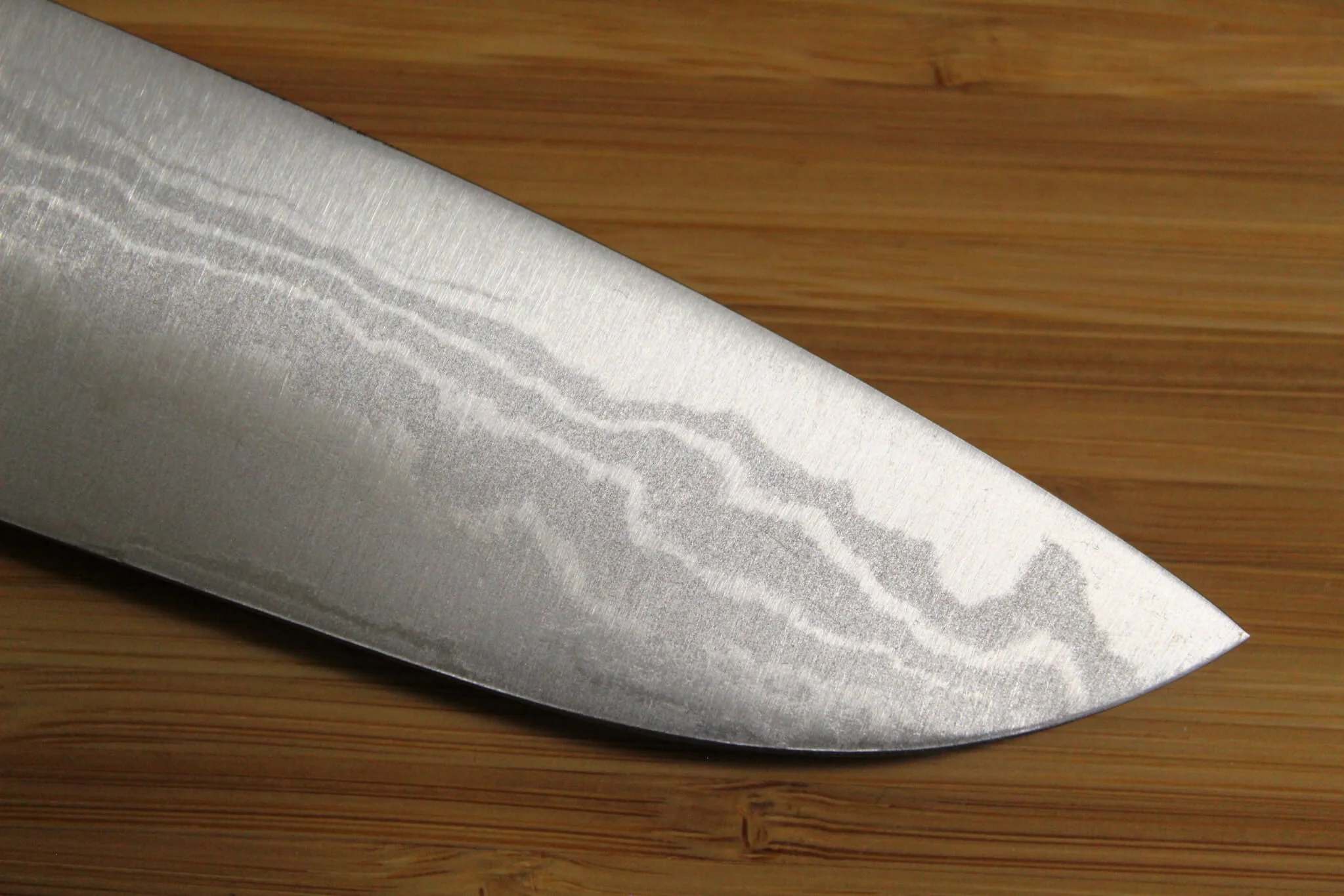 Sawakazuma Ginryu Aoniko Small Santoku 135 mm / 5.3" Rosewood Handle - Image 7