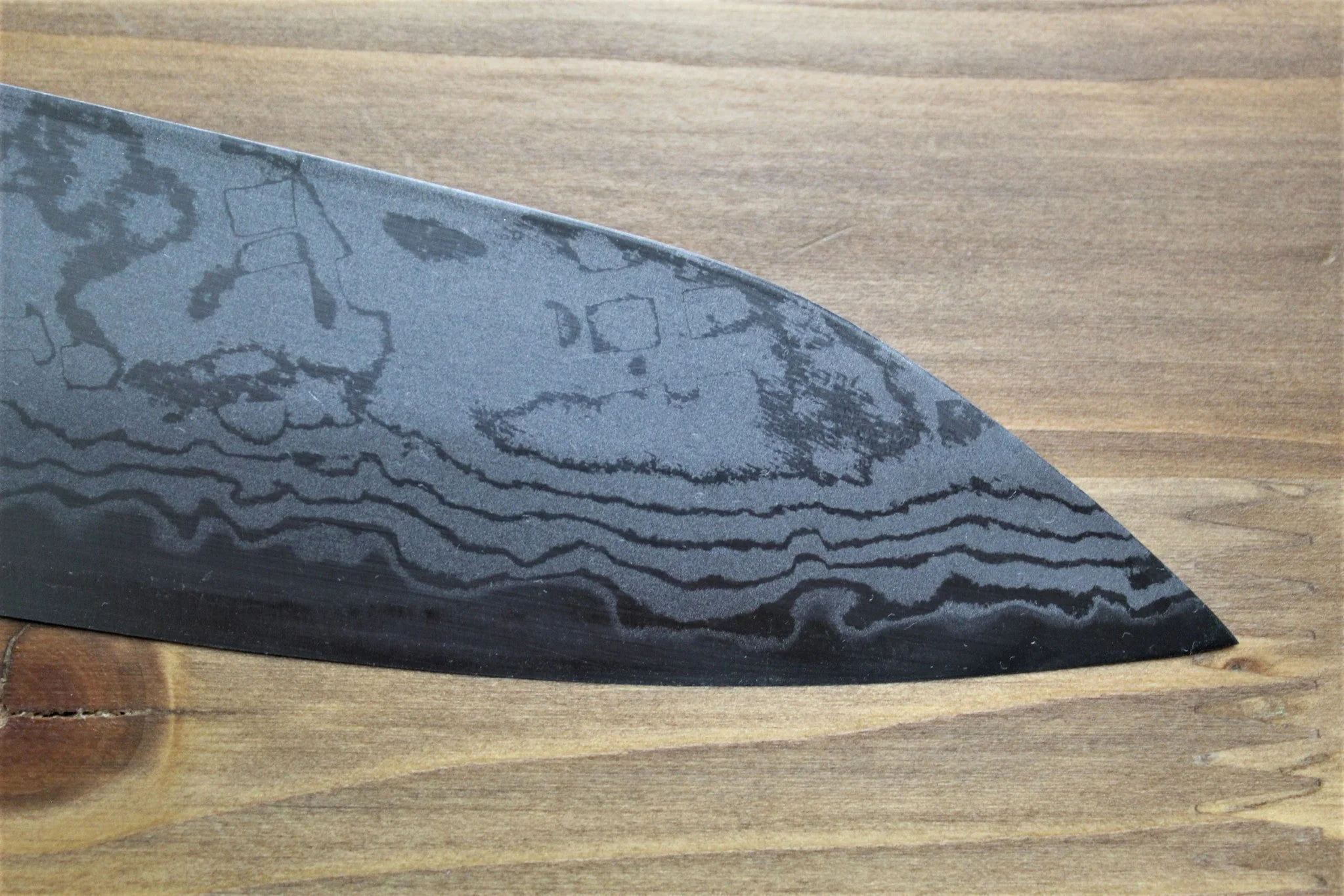 Sawakazuma Ginryu Damascus Aoniko Gyuto 210 mm / 8.2" Rosewood Handle - Image 4
