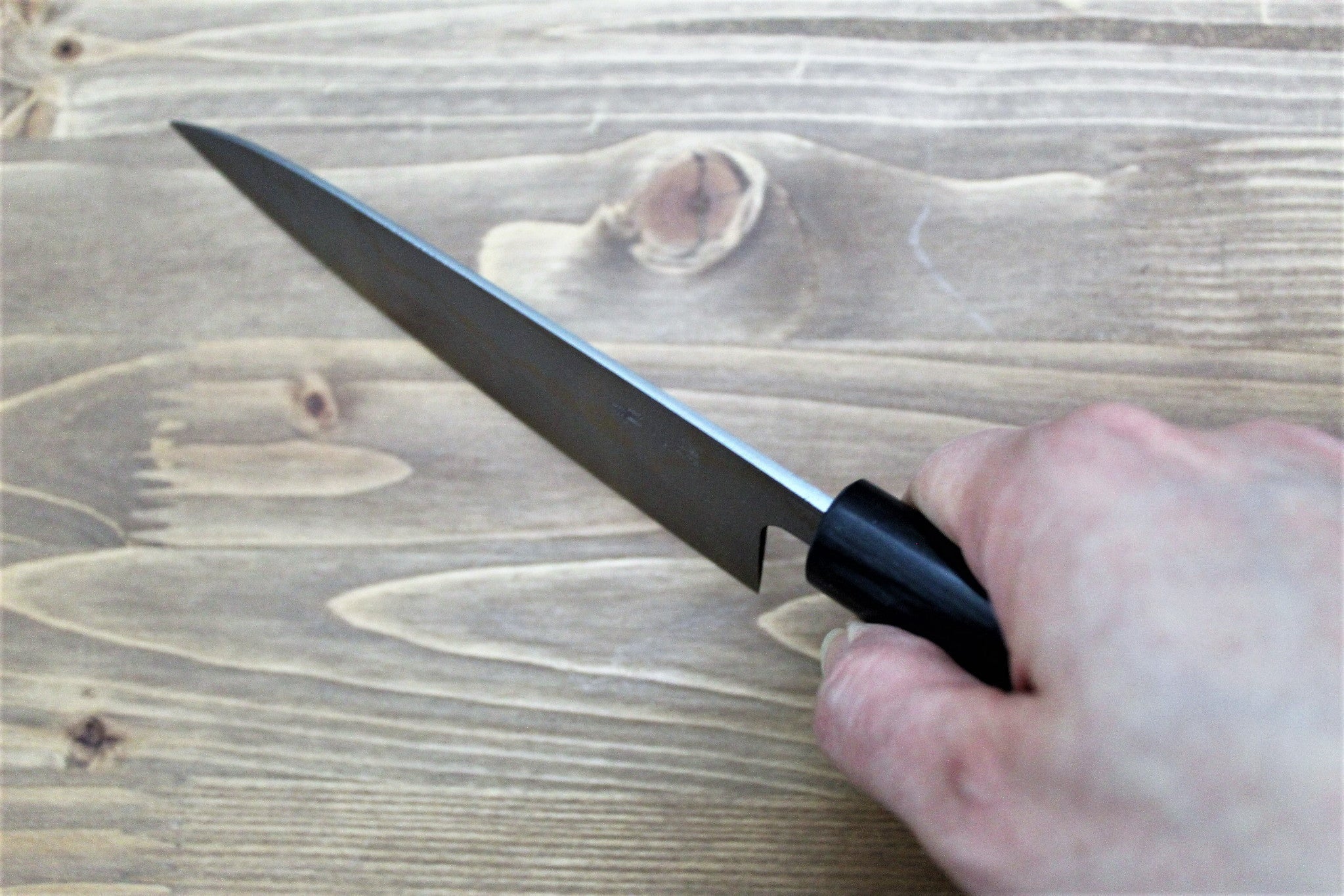 Sawakazuma Ginryu Damascus Aoniko Petty 135 mm / 5.3" Ebony handle - Image 6