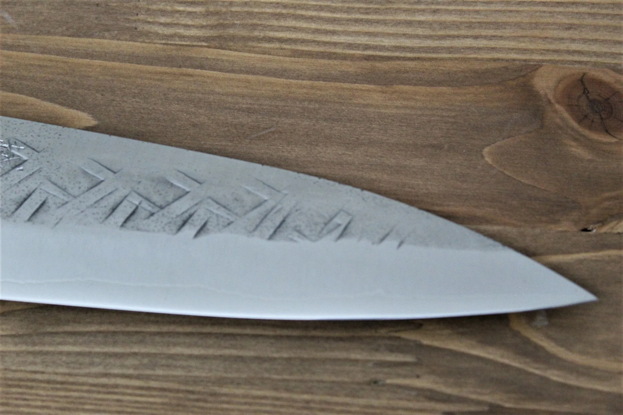 Sawakazuma Ginsho SRS13 Gyuto Chef Knife 210 mm / 8.2" Desert Ironwood Handle - Image 4