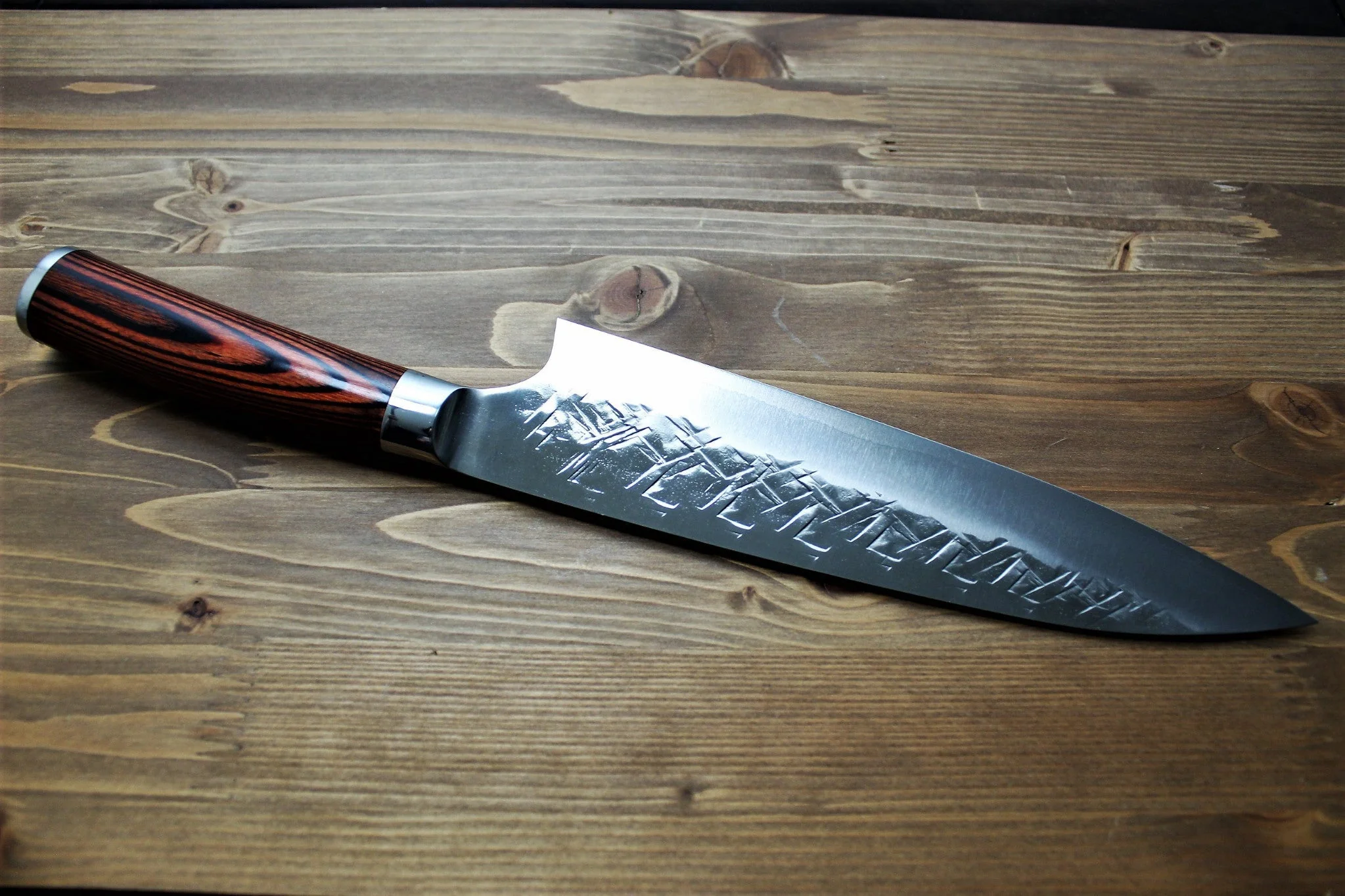 Sawakazuma Ginsho SRS13 Gyuto Chef Knife 210 mm / 8.2" Desert Ironwood Handle - Image 5