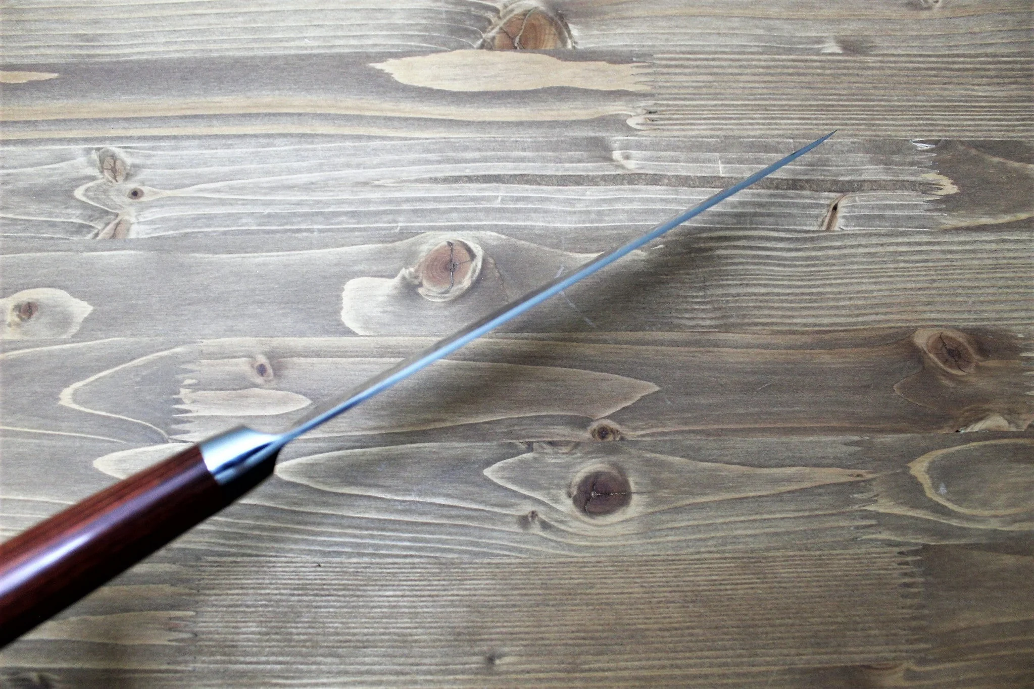 Sawakazuma Ginsho SRS13 Gyuto Chef Knife 210 mm / 8.2" Desert Ironwood Handle - Image 7