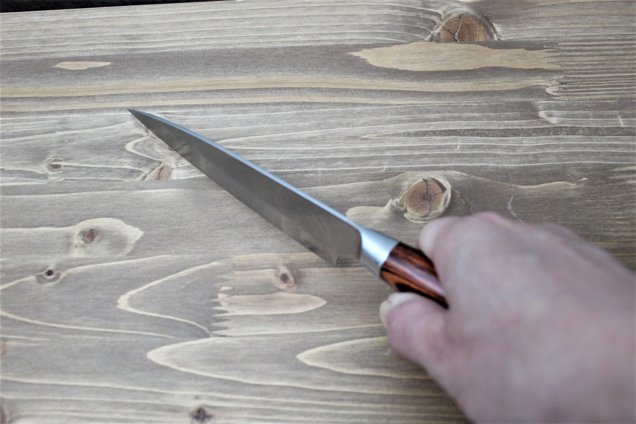 Sawakazuma Ginsho SRS13 Petty 135 mm / 5.3" Desert Ironwood Handle - Image 8