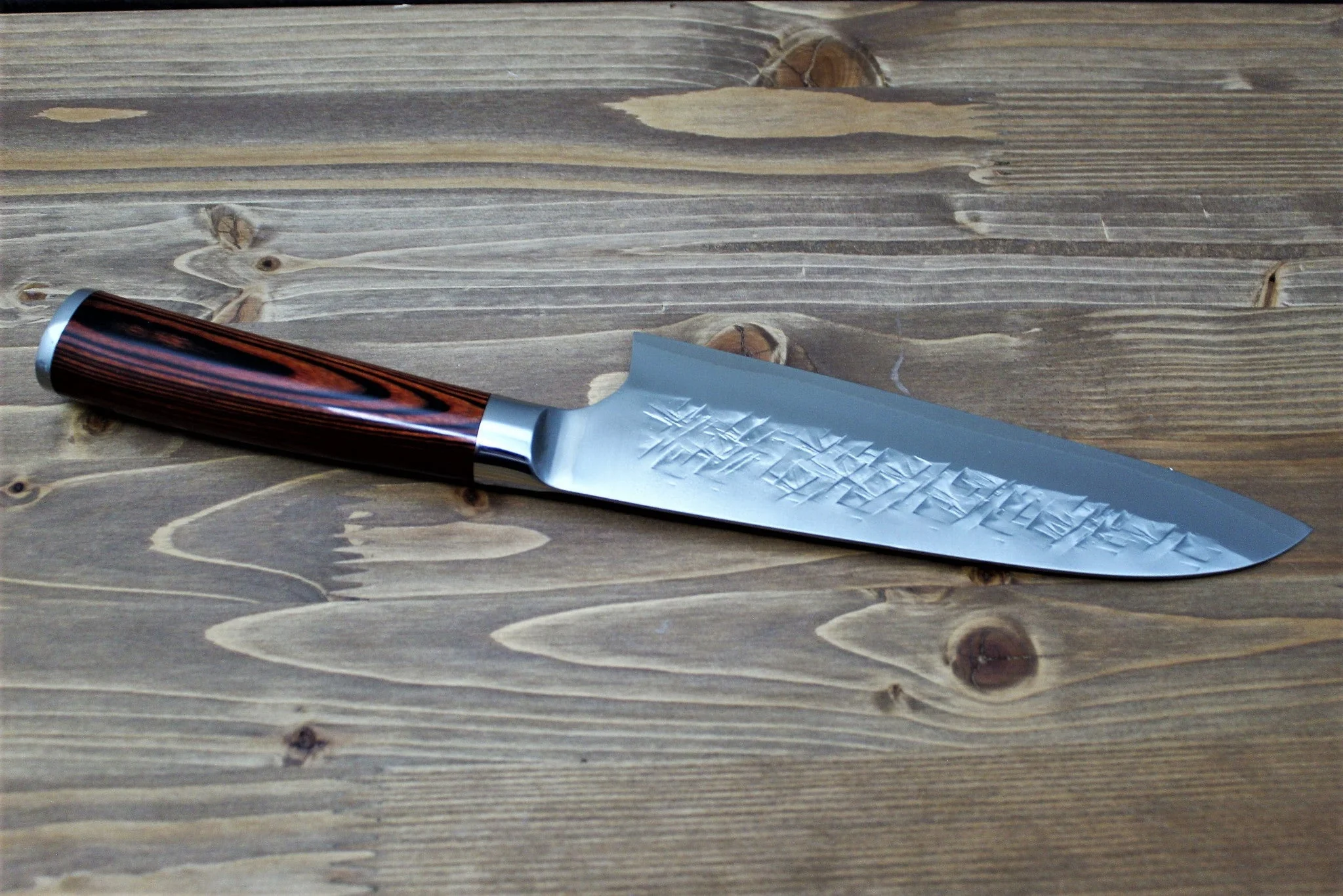 Sawakazuma Ginsho SRS13 Santoku 180 mm Desert Ironwood Handle - Image 5