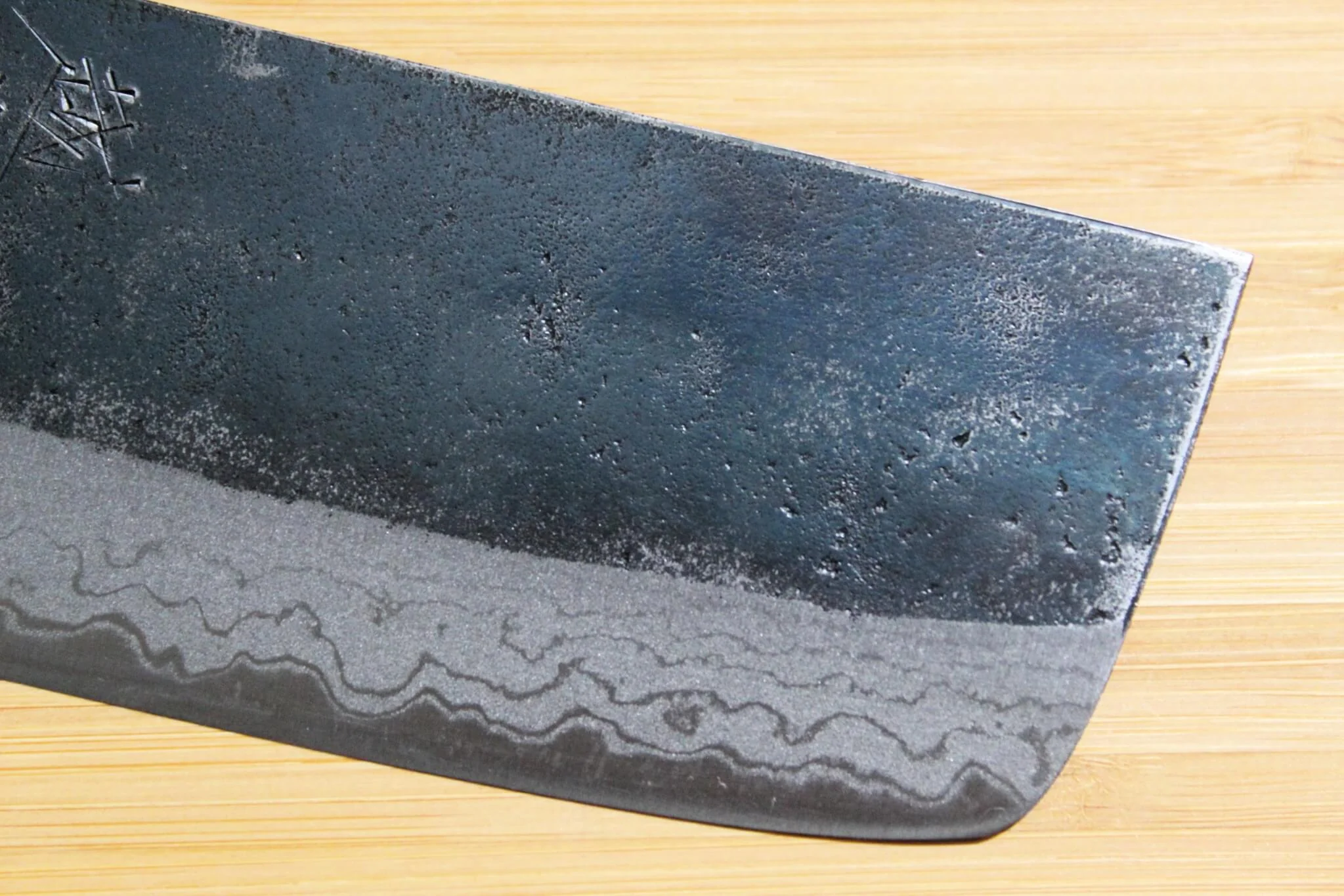 Sawakazuma Narukami Shironiko Nakiri Knife 165 mm / 6.5" Maple and Renghas Handle - Image 4